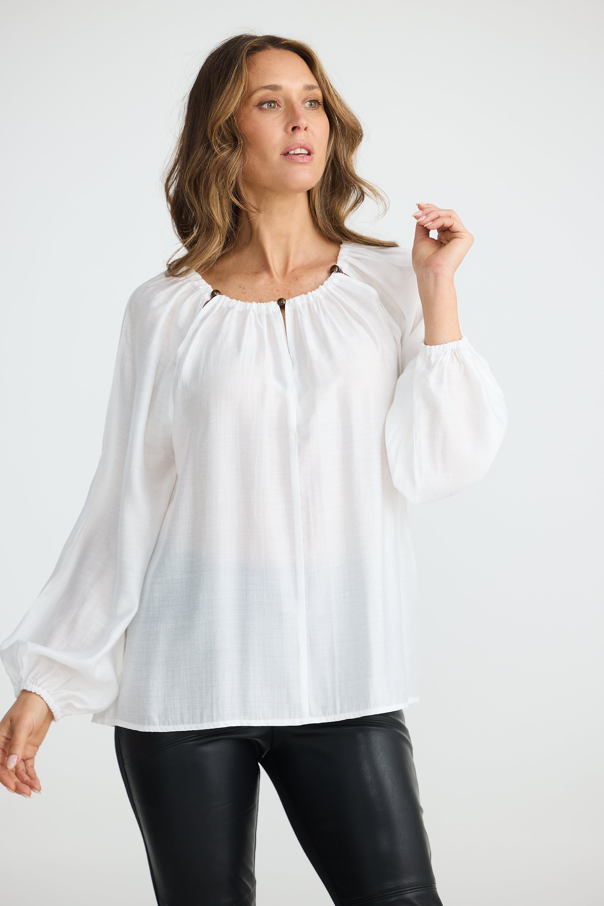 BRAVE & TRUE Carlisle Blouse WHITE