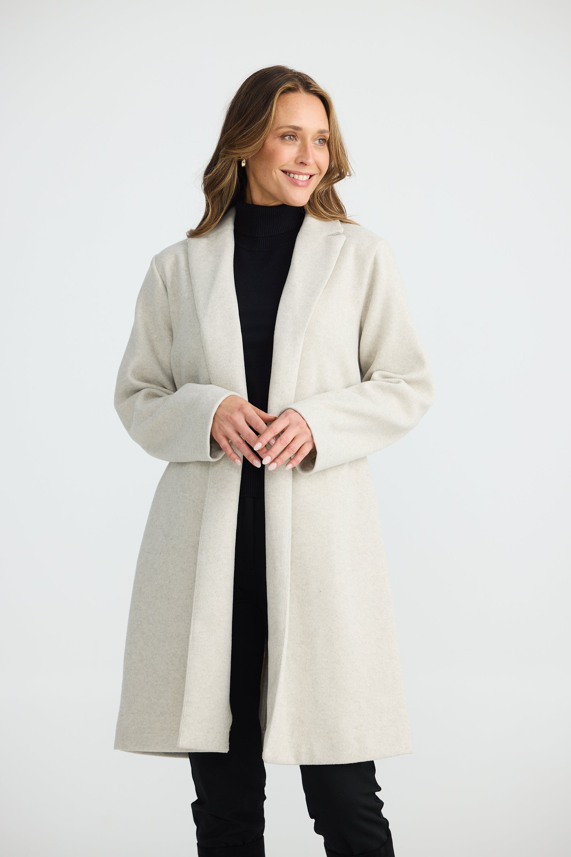 BRAVE & TRUE Bella Coat OAT MARLE