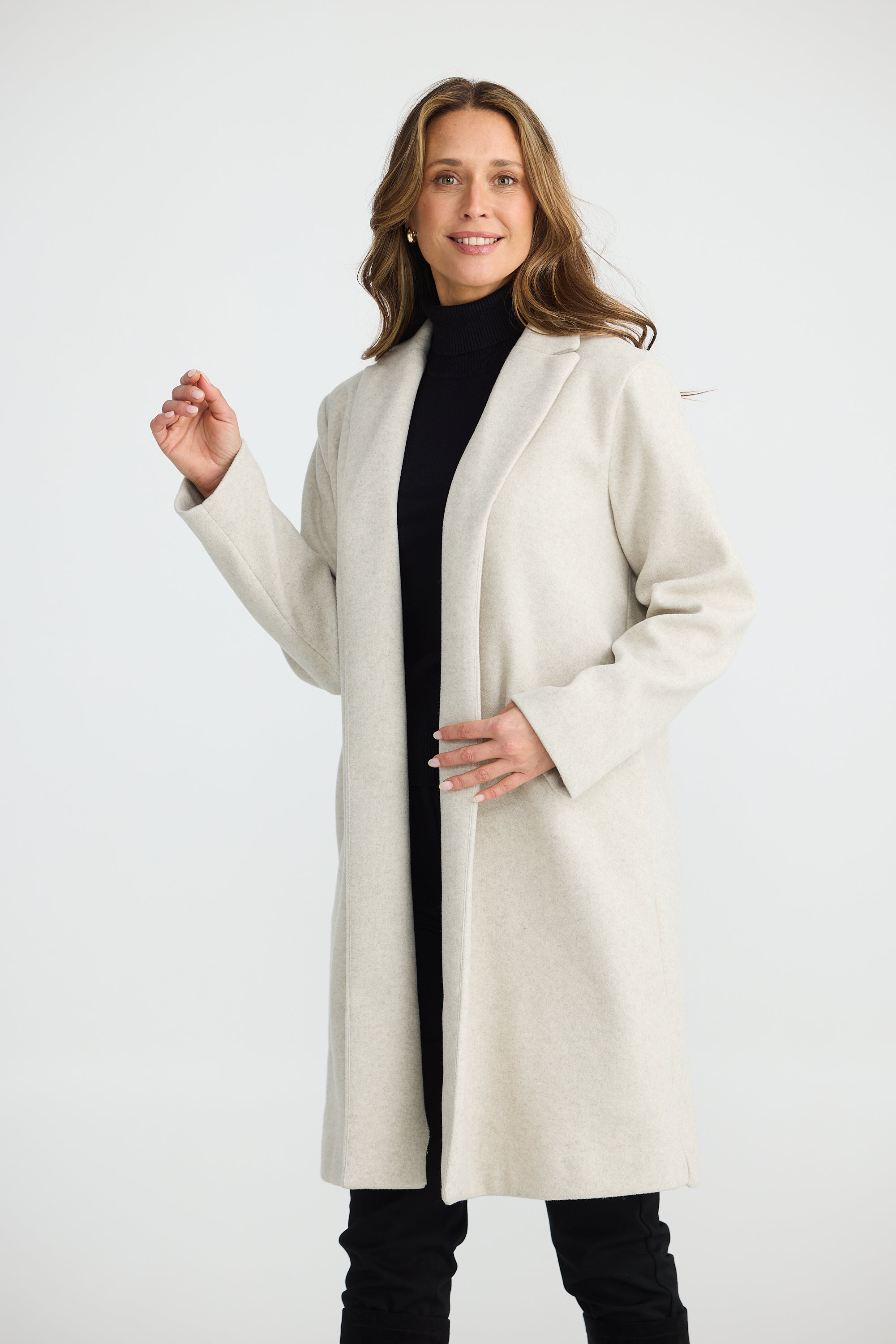 BRAVE & TRUE Bella Coat OAT MARLE