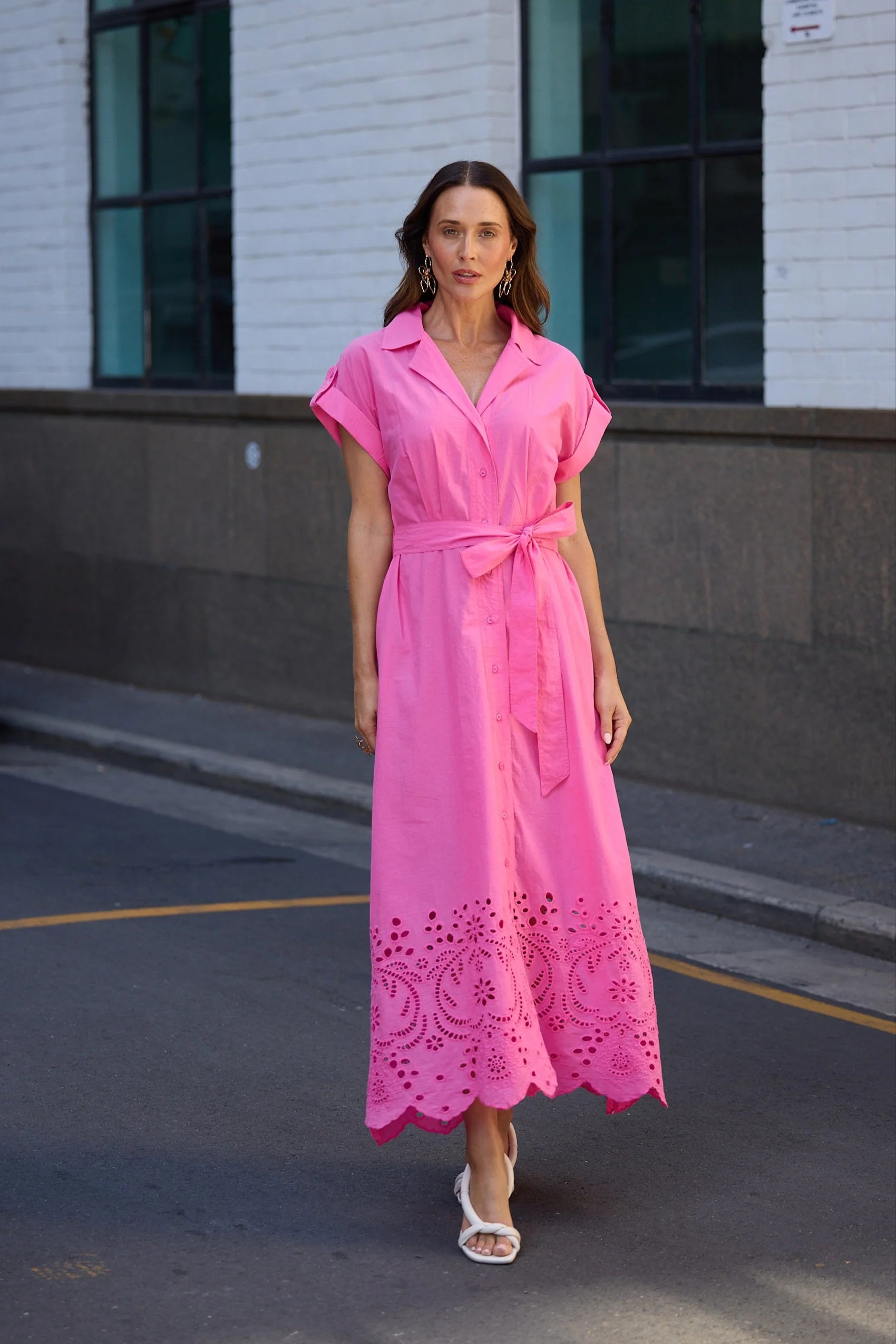 BRAVE & TRUE Versailles Dress HOT PINK