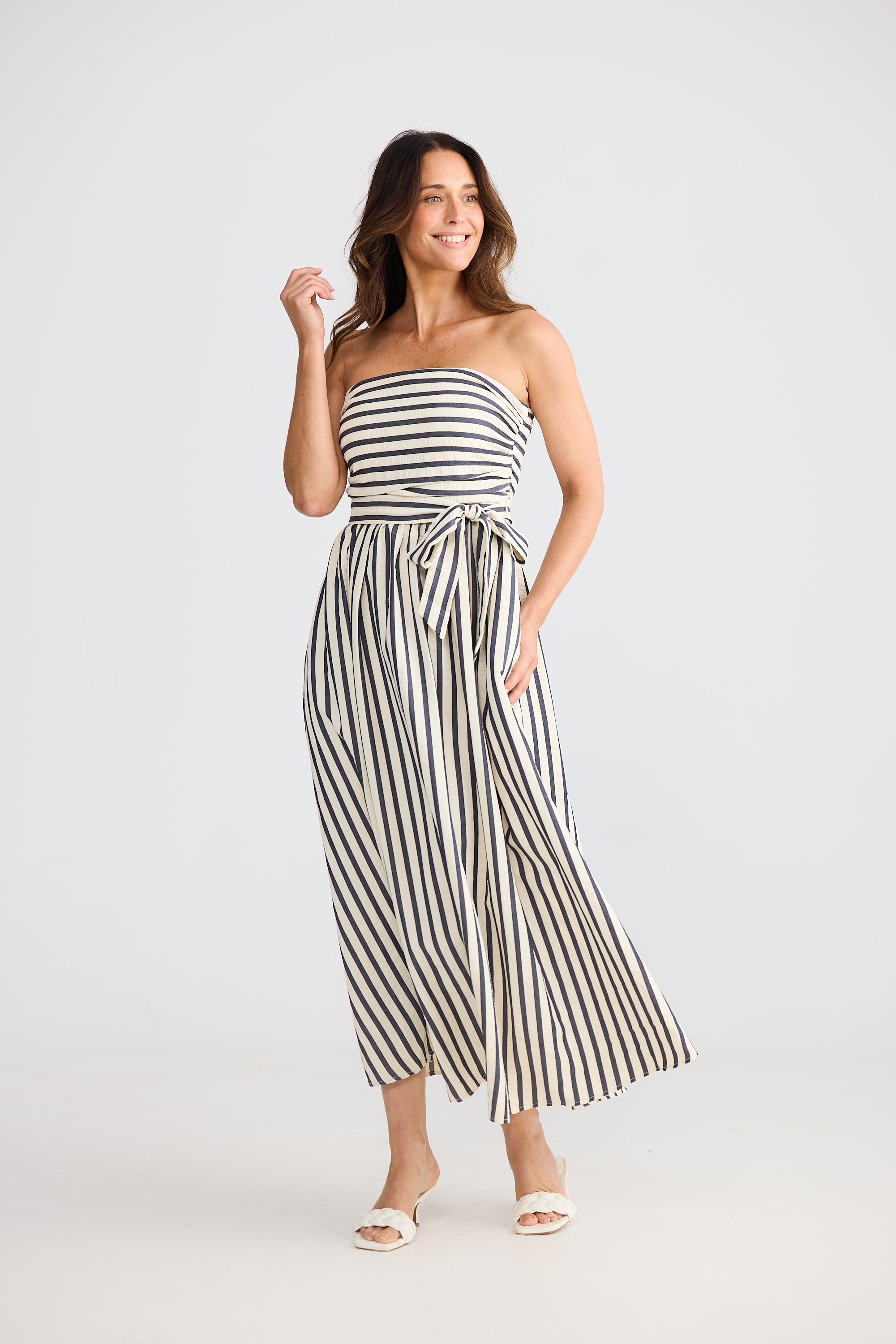 BRAVE & TRUE Avalon Dress NAVY STRIPE