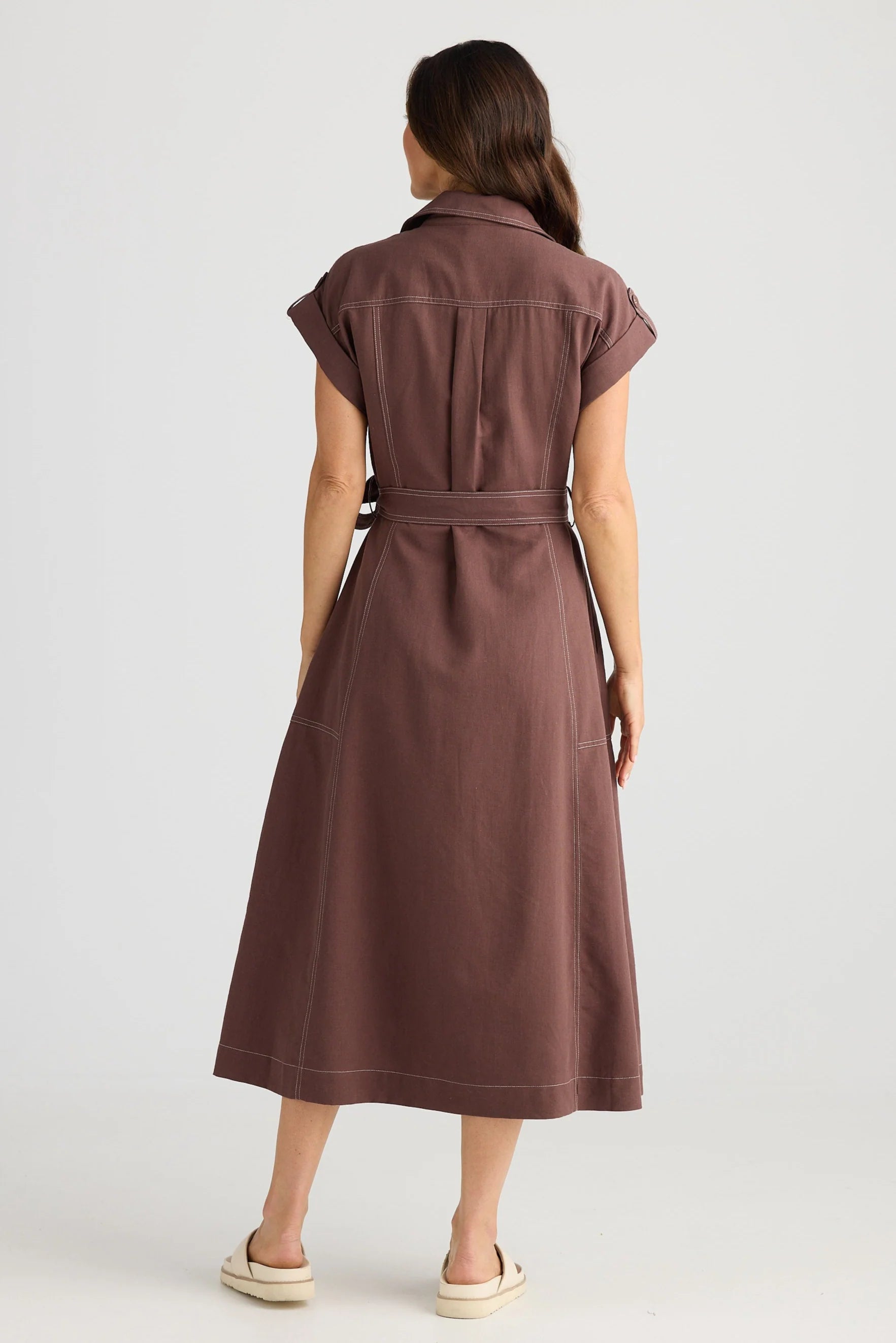 BRAVE & TRUE Portia Dress CHOCOLATE