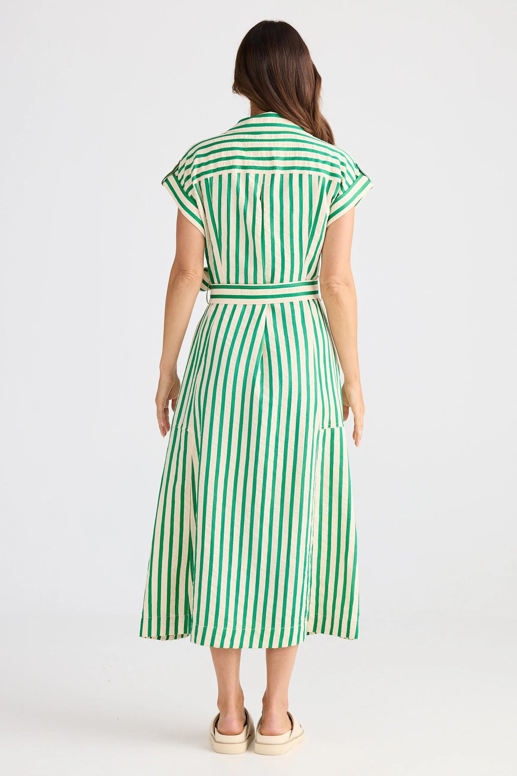 BRAVE & TRUE Portia Dress JADE STRIPE