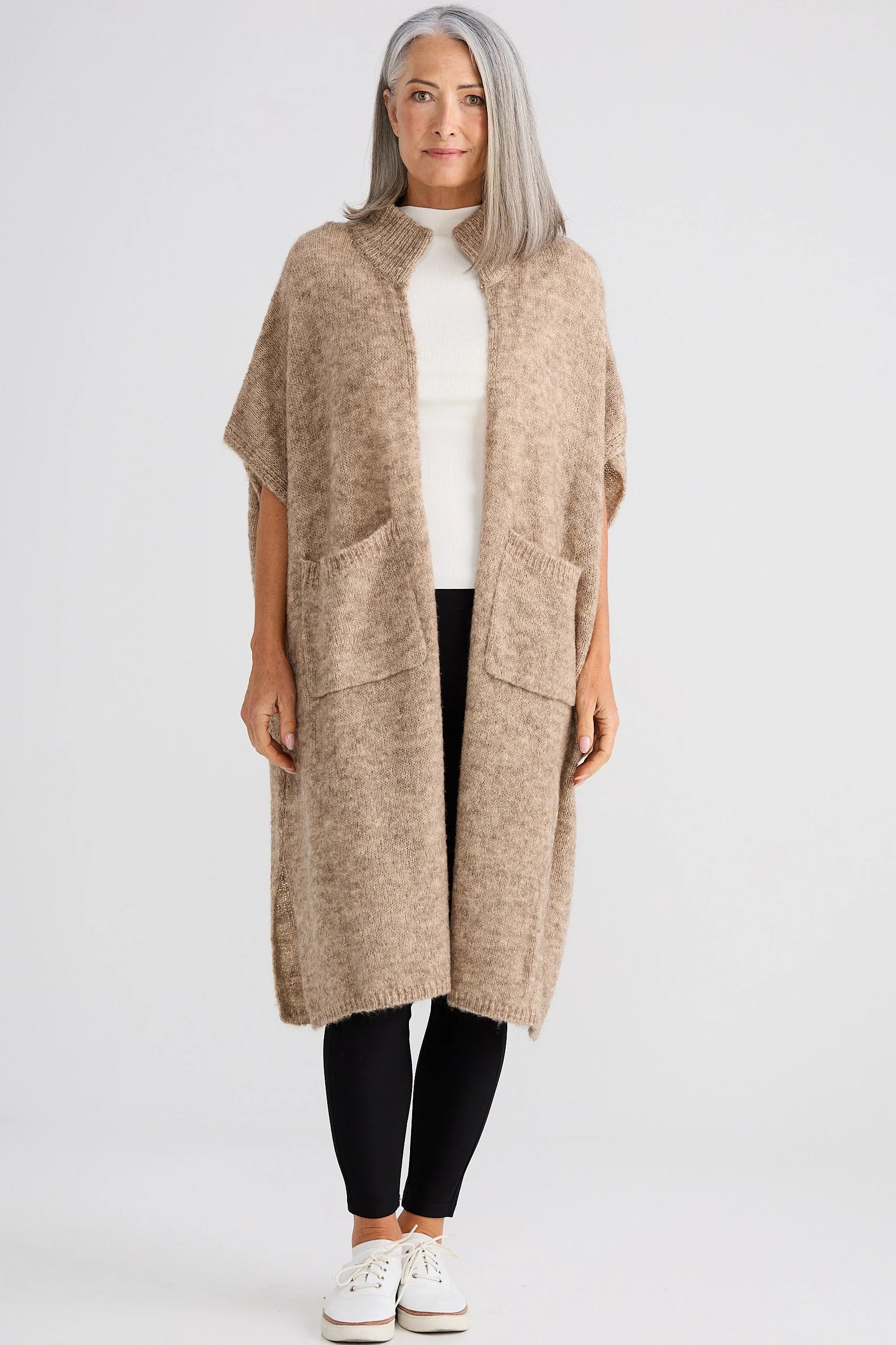 BRAVE & TRUE Phoenix Knit Cardigan OAT MARLE