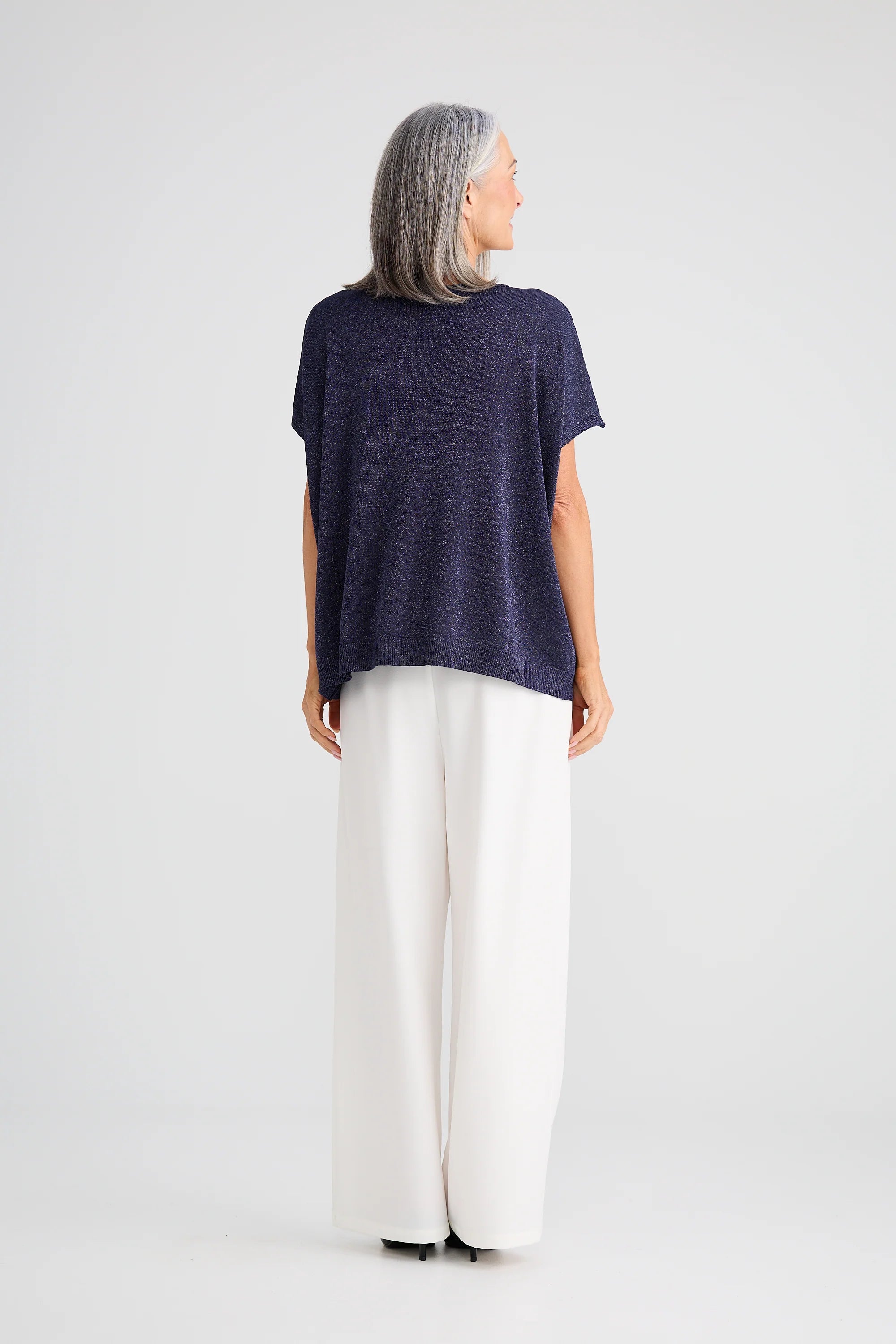 BRAVE & TRUE Radiance Knit Top NAVY