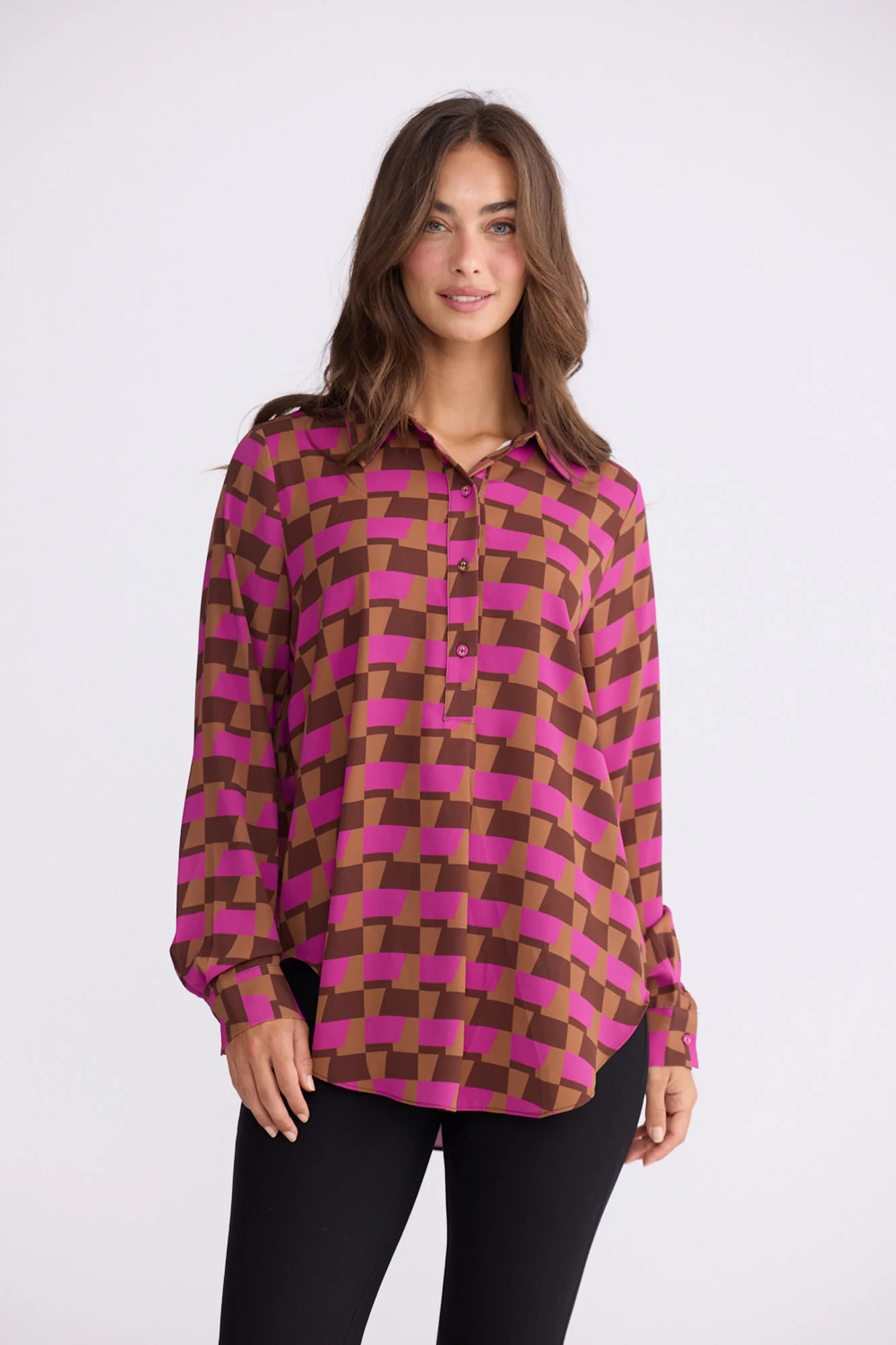 BRAVE & TRUE Astrid Shirt GEO PRISM
