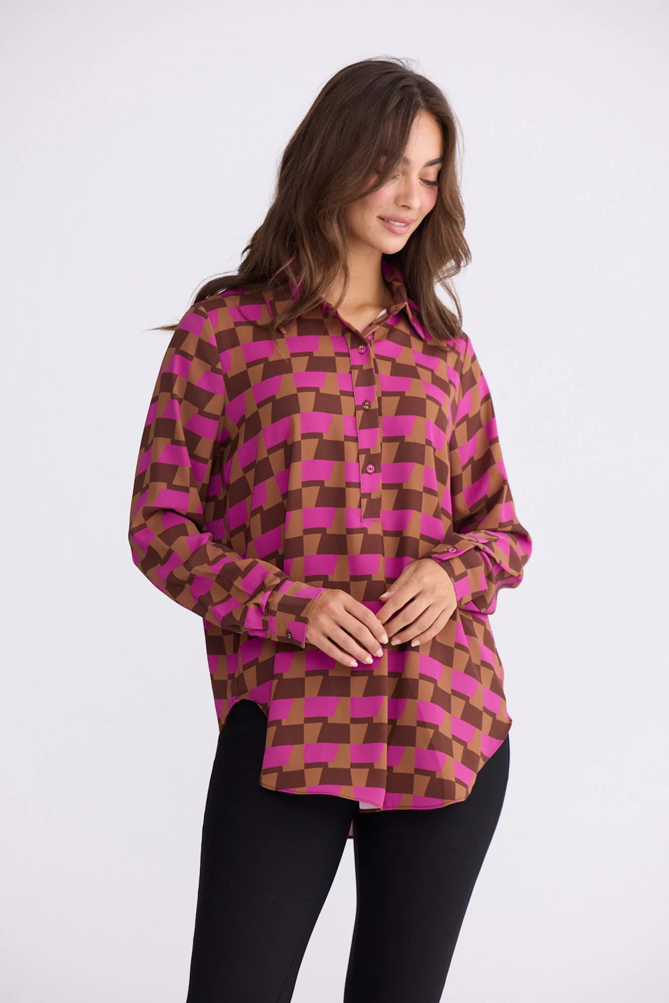 BRAVE & TRUE Astrid Shirt GEO PRISM