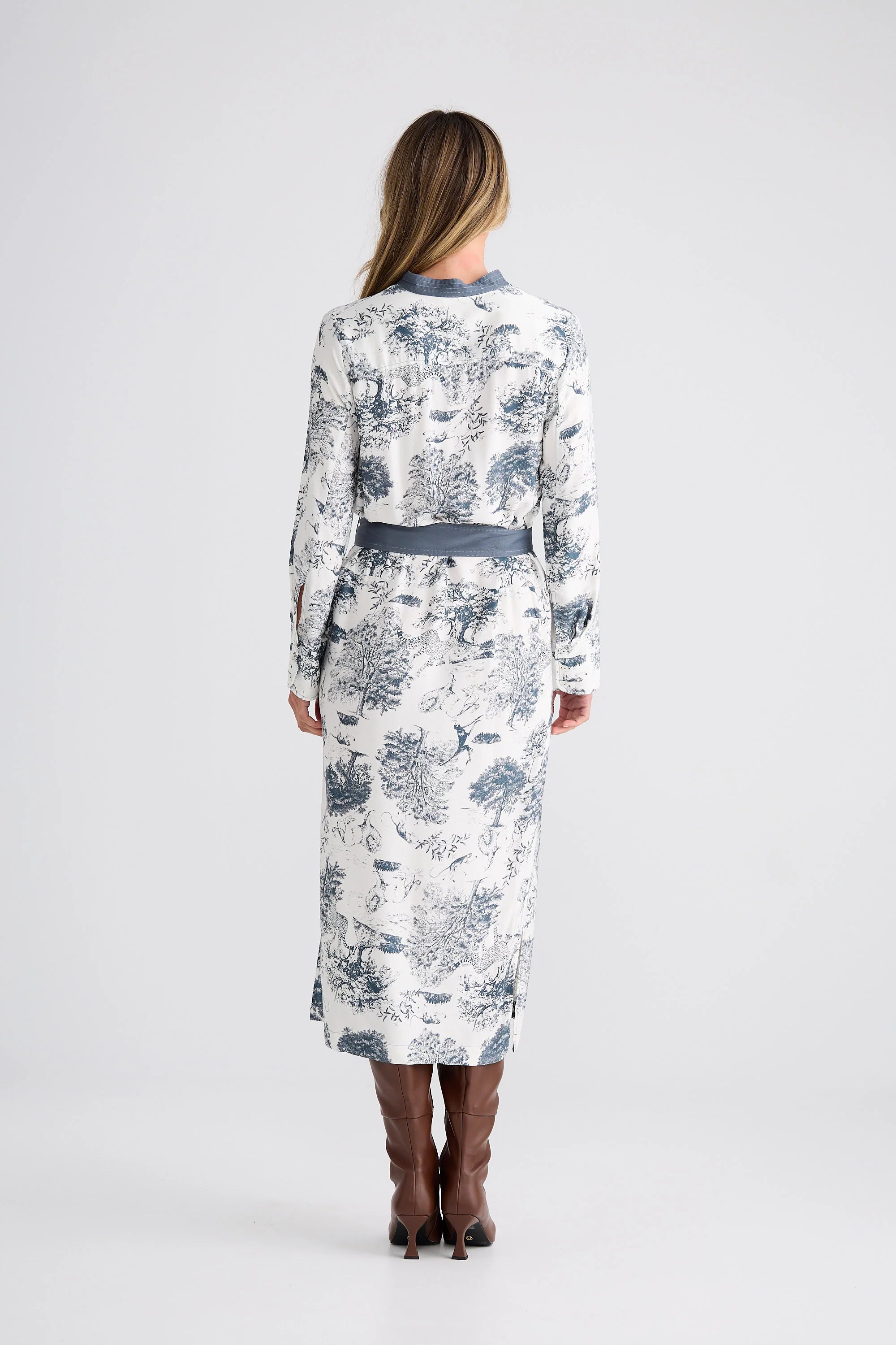 BRAVE & TRUE Keera Dress SLATE TOILE