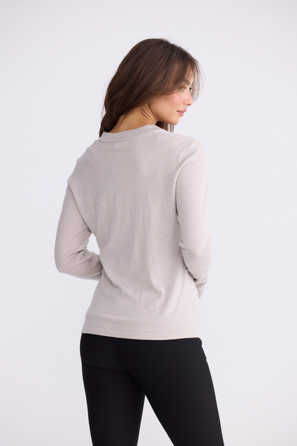 BRAVE & TRUE Cassian LS Knit Top DOVE