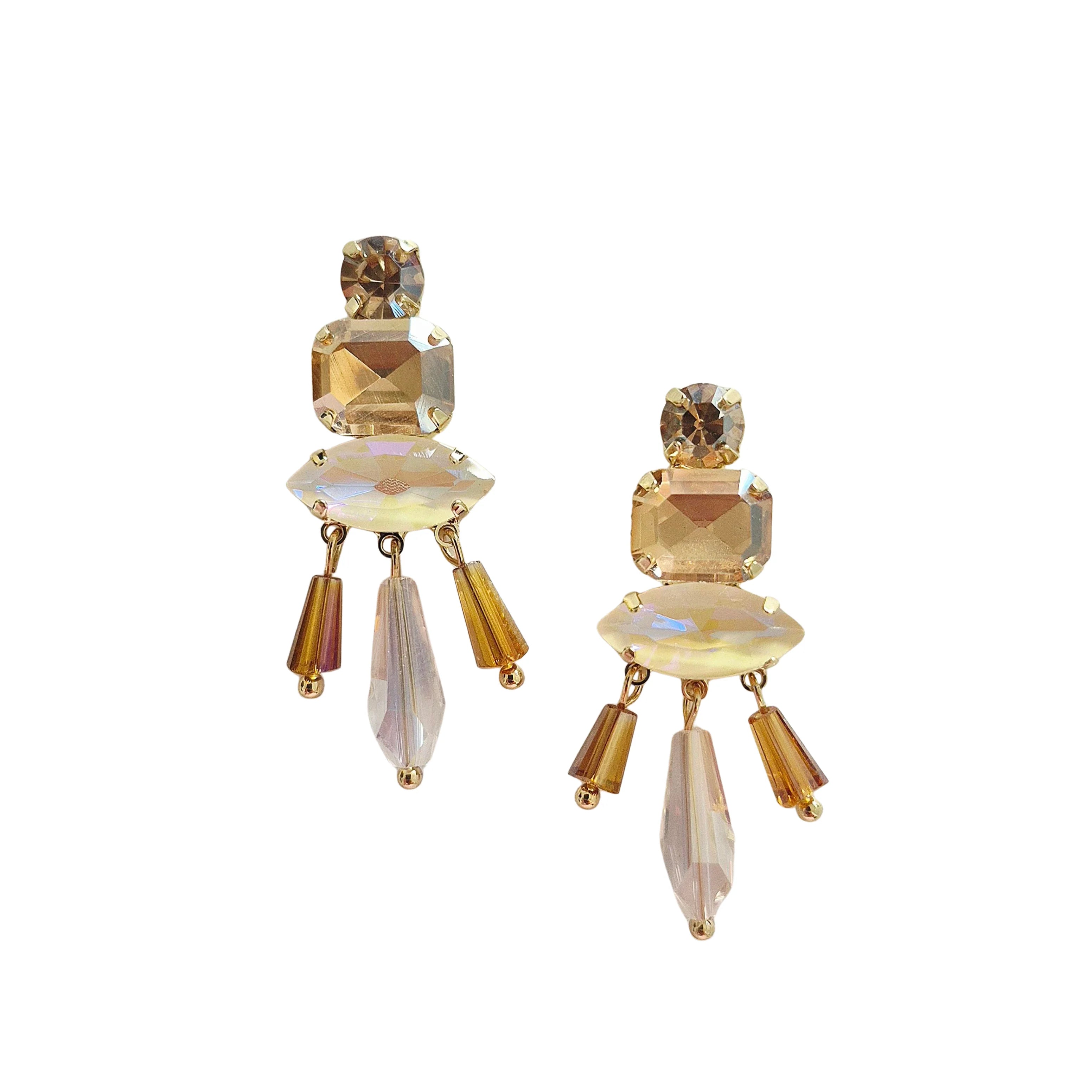Deco Drop Earrings BROWN