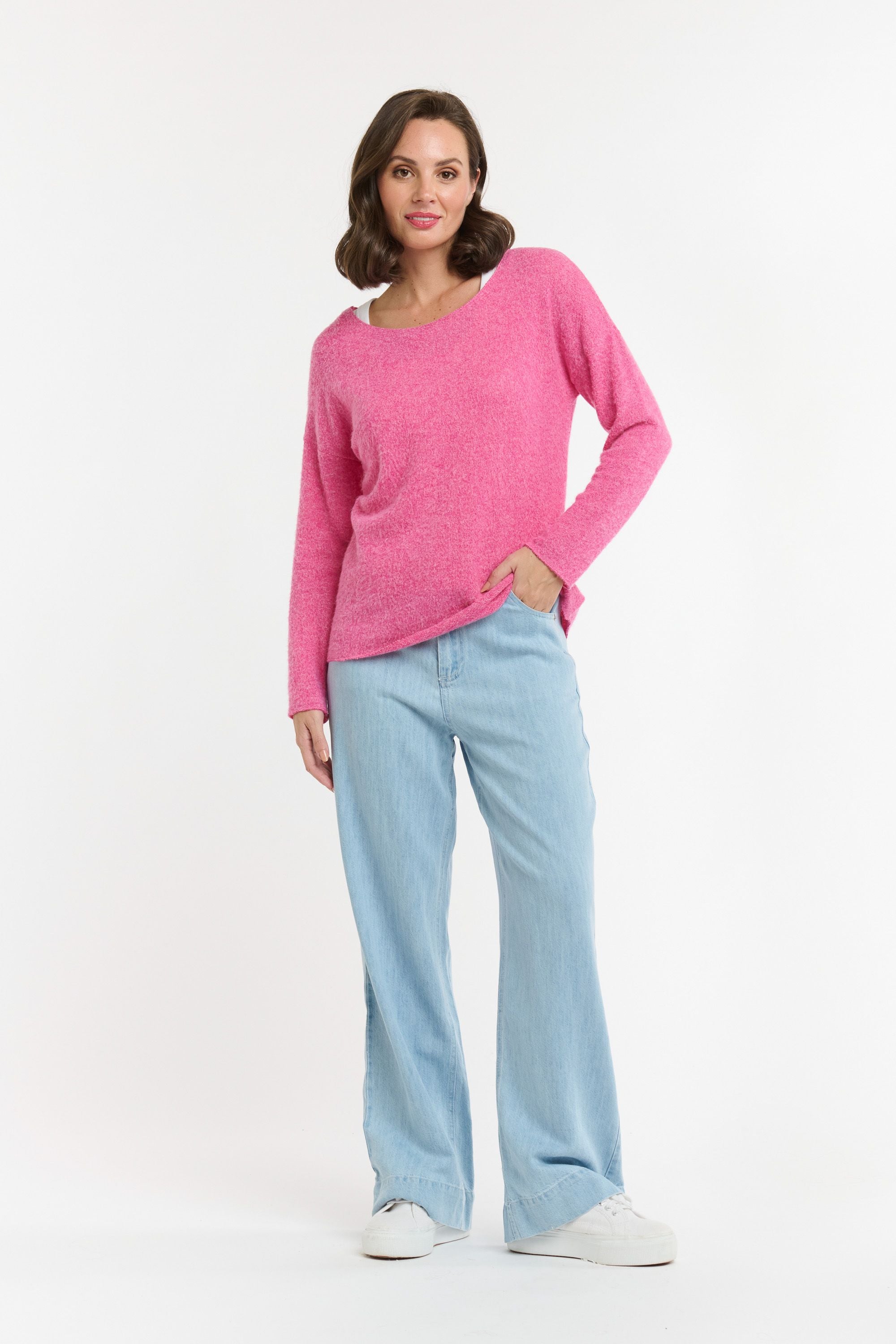 URBAN LUXURY Lurex Long Sleeve PINK