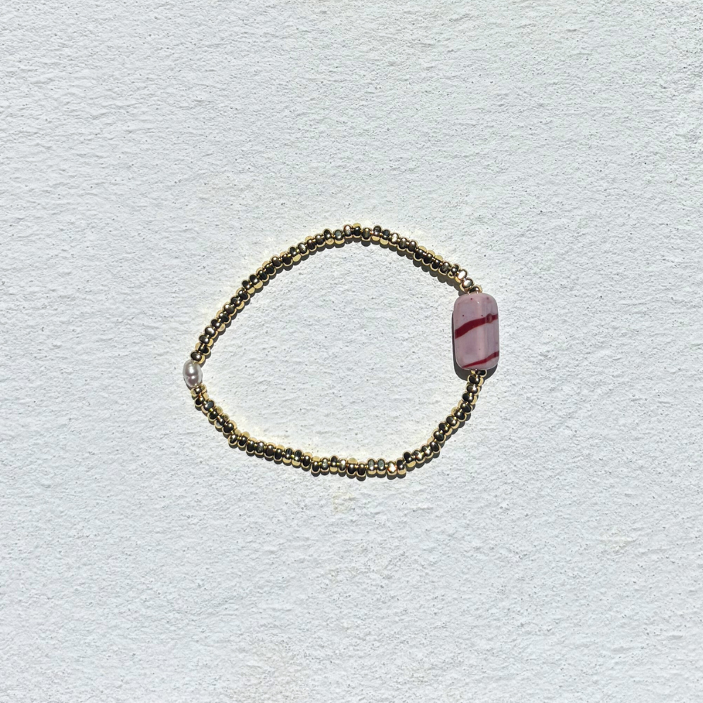 HEI TAI Gold Bead BON BON Bracelet PINK