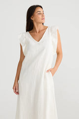 BRAVE & TRUE Matilda Dress WHITE