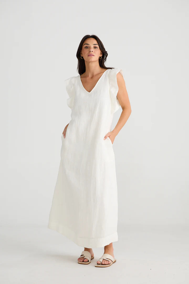 BRAVE & TRUE Matilda Dress WHITE