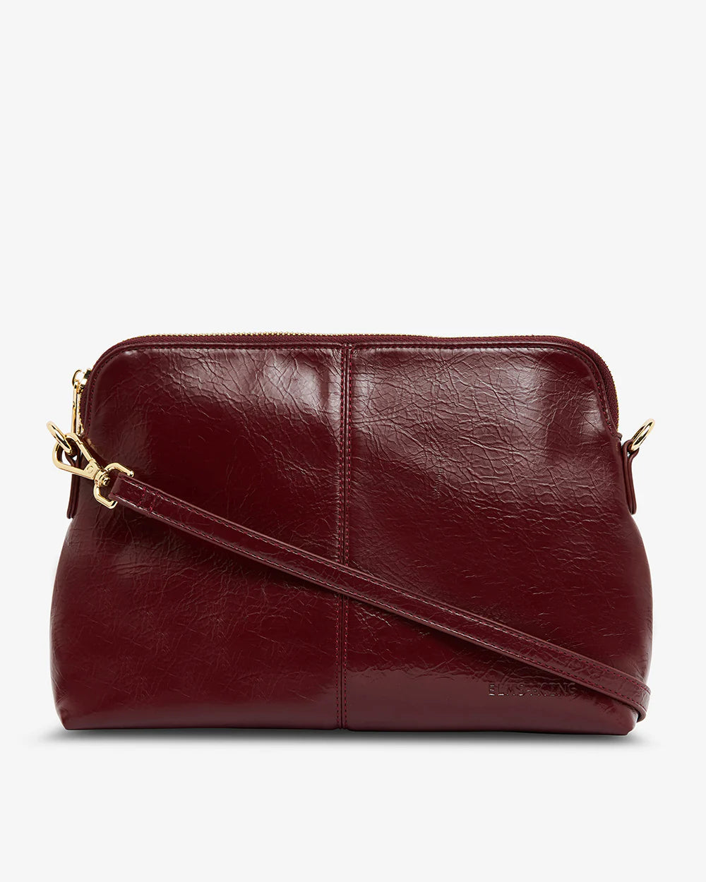 Elms & King Burbank LARGE BURGUNDY CRINKLE