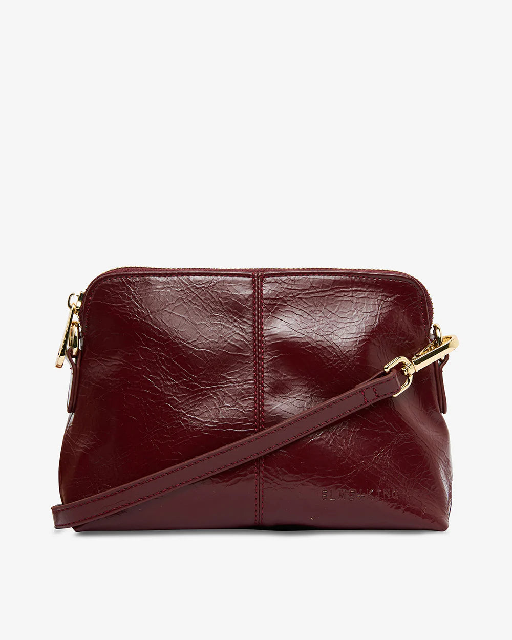 Elms & King Burbank Crossbody BURGUNDY CRINKLE