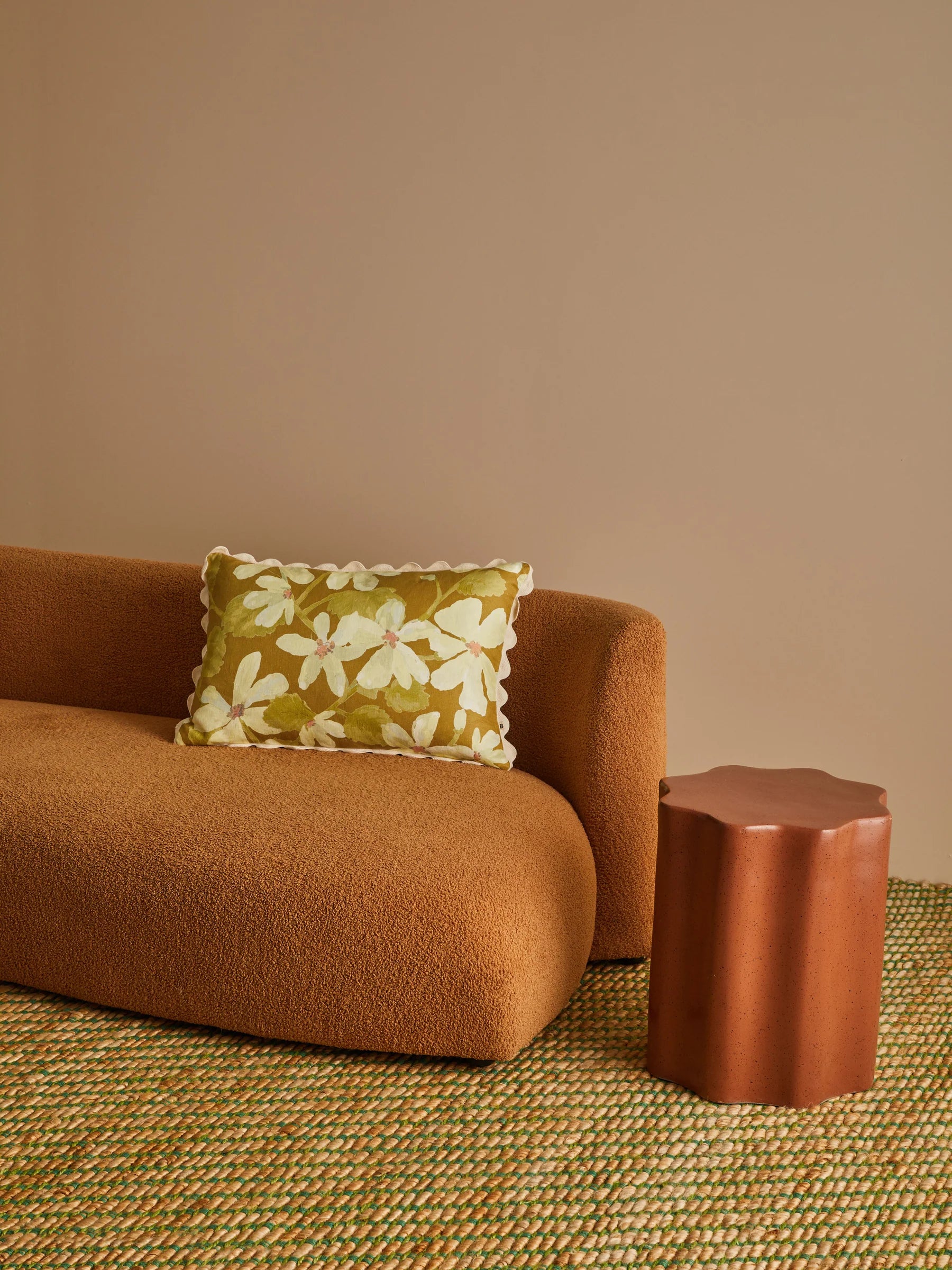 Bonnie & Neil Violet Mustard Cushion 60 x 40