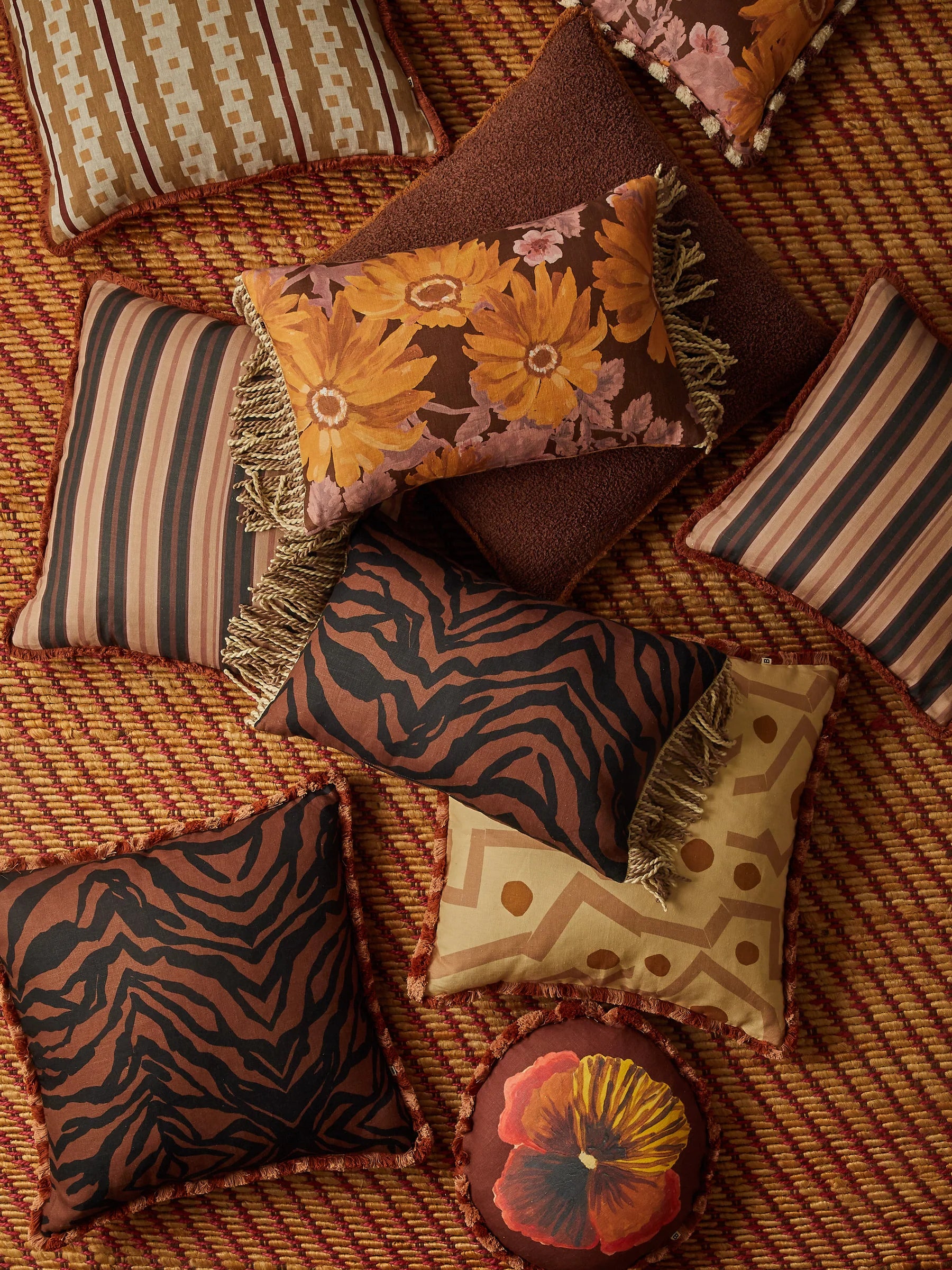 Bonnie & Neil Marigold Amber Cushion 60 x 40cm