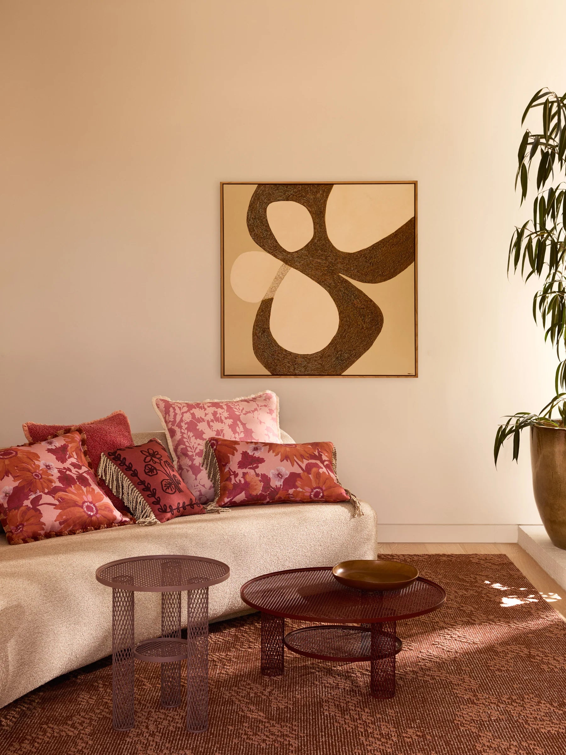 Bonnie & Neil Marigold Rose Cushion 60 x 40cm