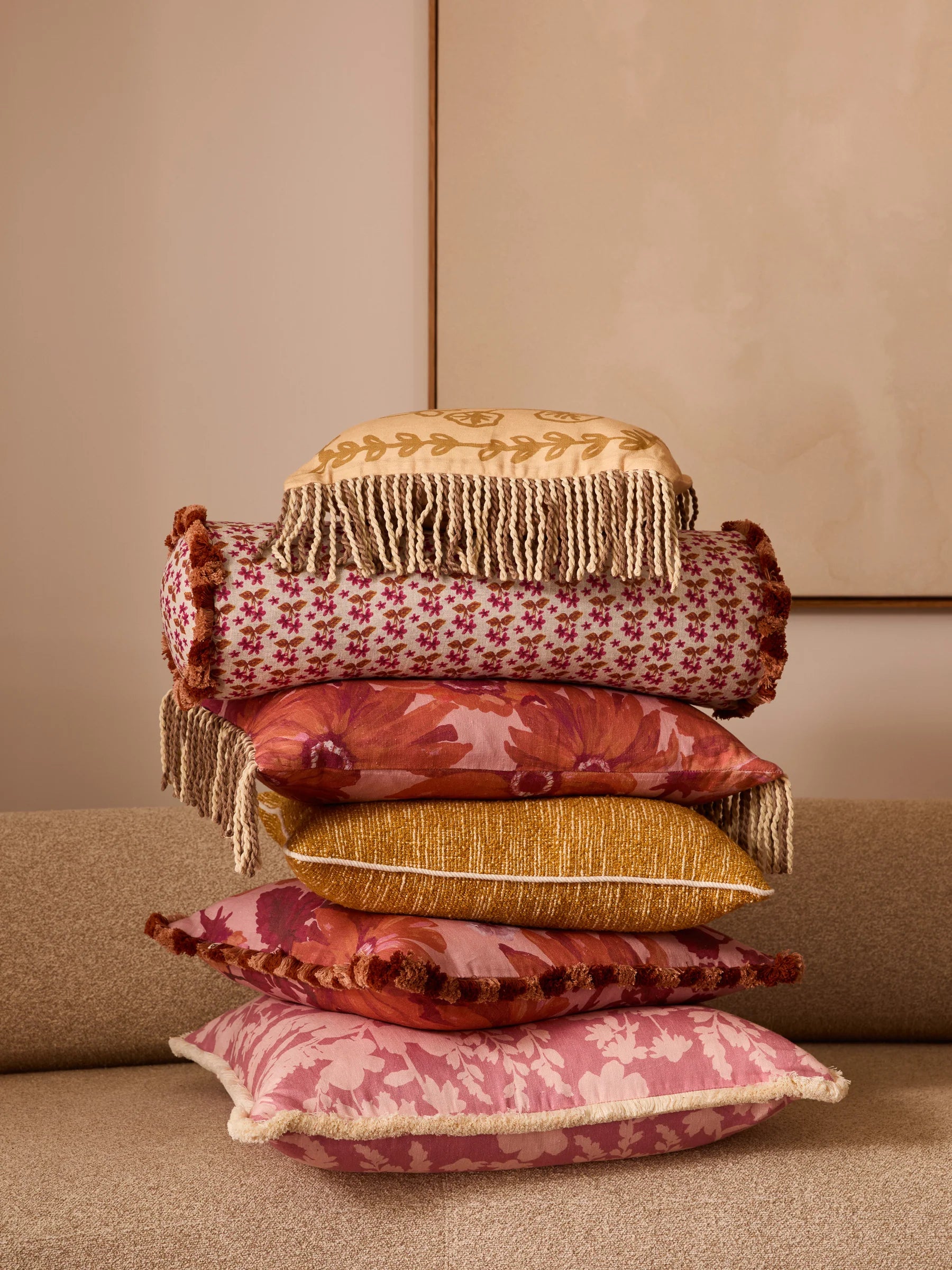 Bonnie & Neil Marigold Rose Cushion 60 x 40cm