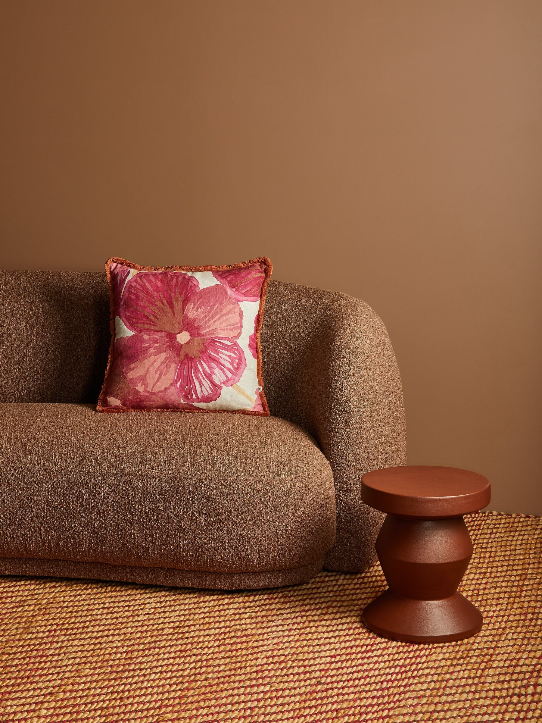 Bonnie & Neil Wild Pansy Cushion Pink 50cm