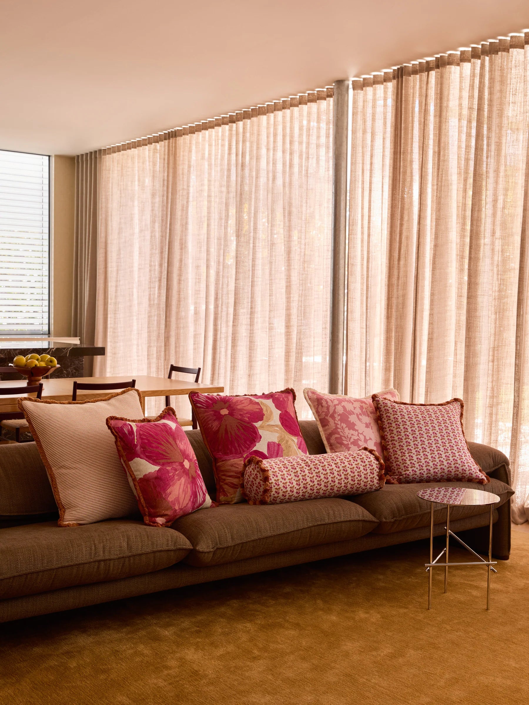 Bonnie & Neil Wild Pansy Cushion Pink 50cm