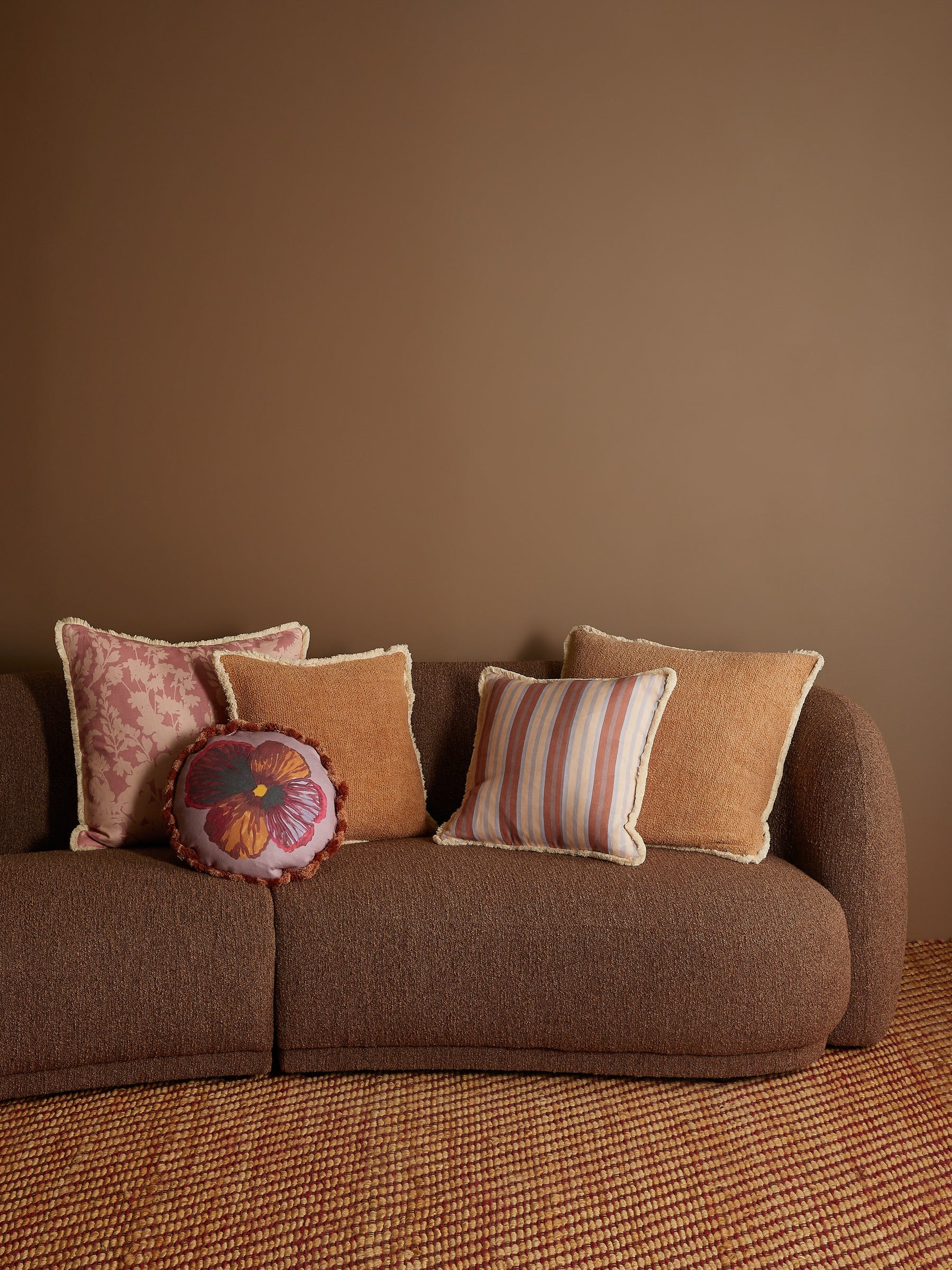 Bonnie & Neil Suiting Stripe Cushion Coralie 50cm