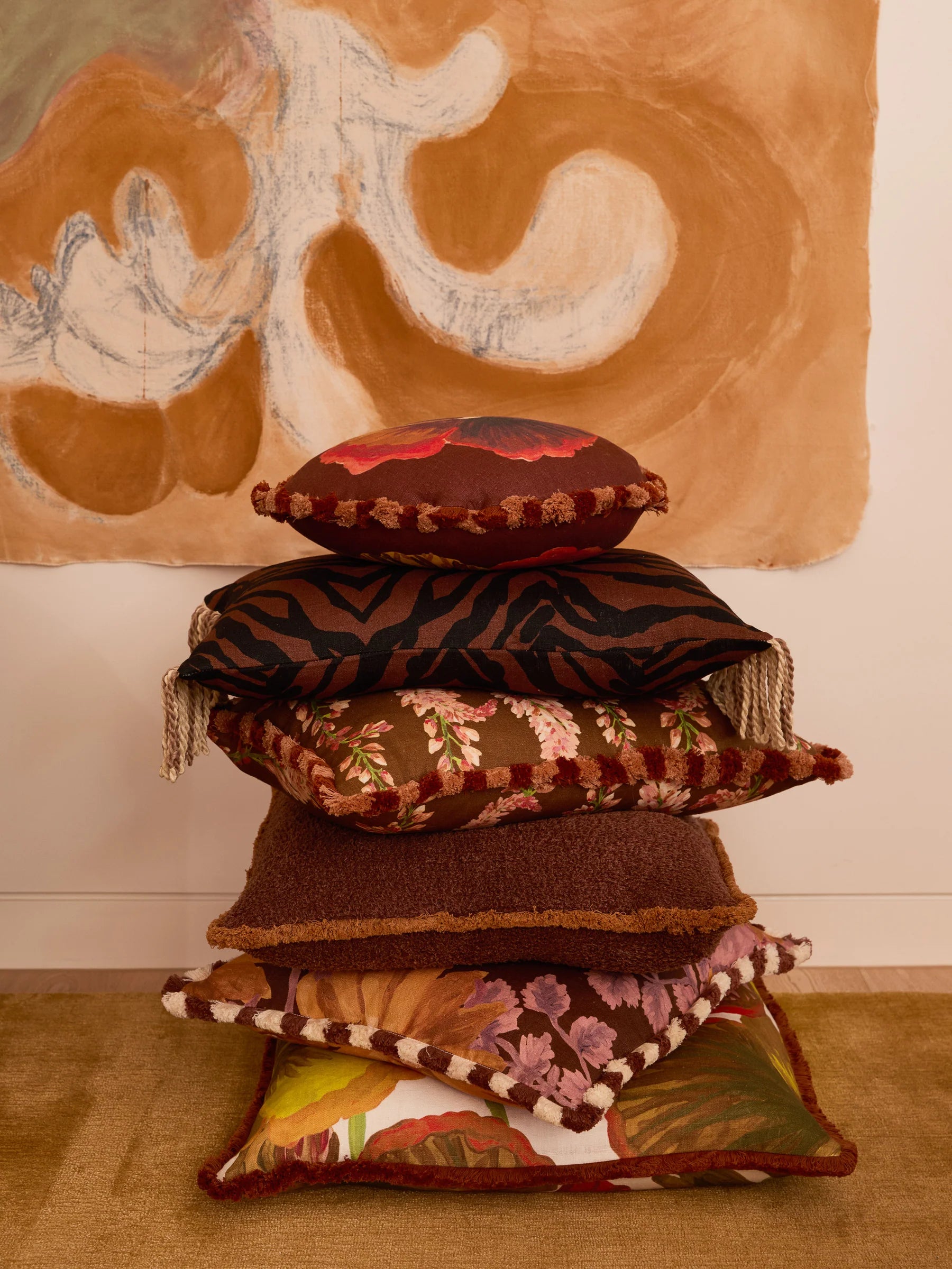 Bonnie & Neil Marigold Cushion Amber 50cm