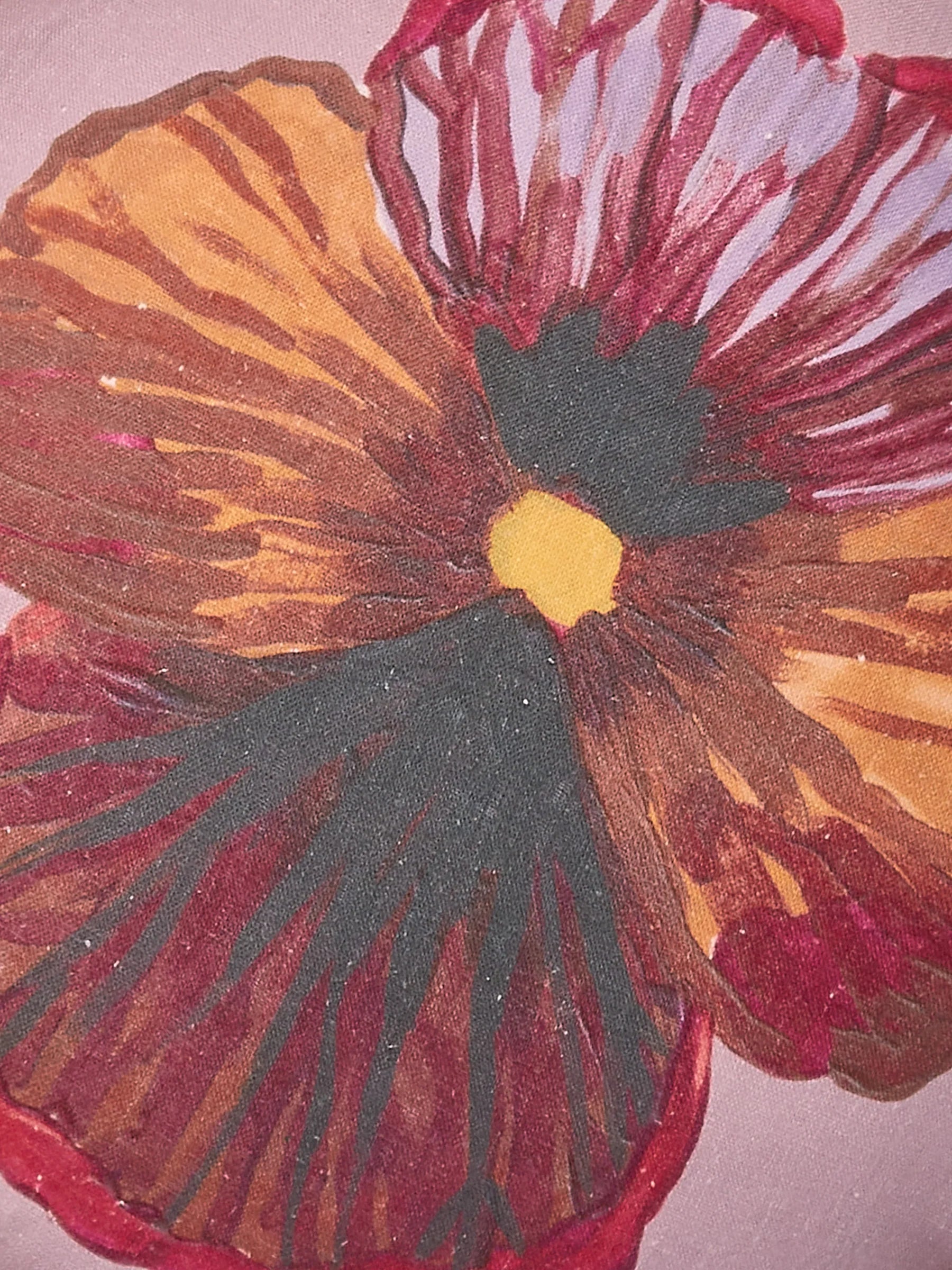 Bonnie & Neil Wild Pansy Lilac Round Cushion 45cm