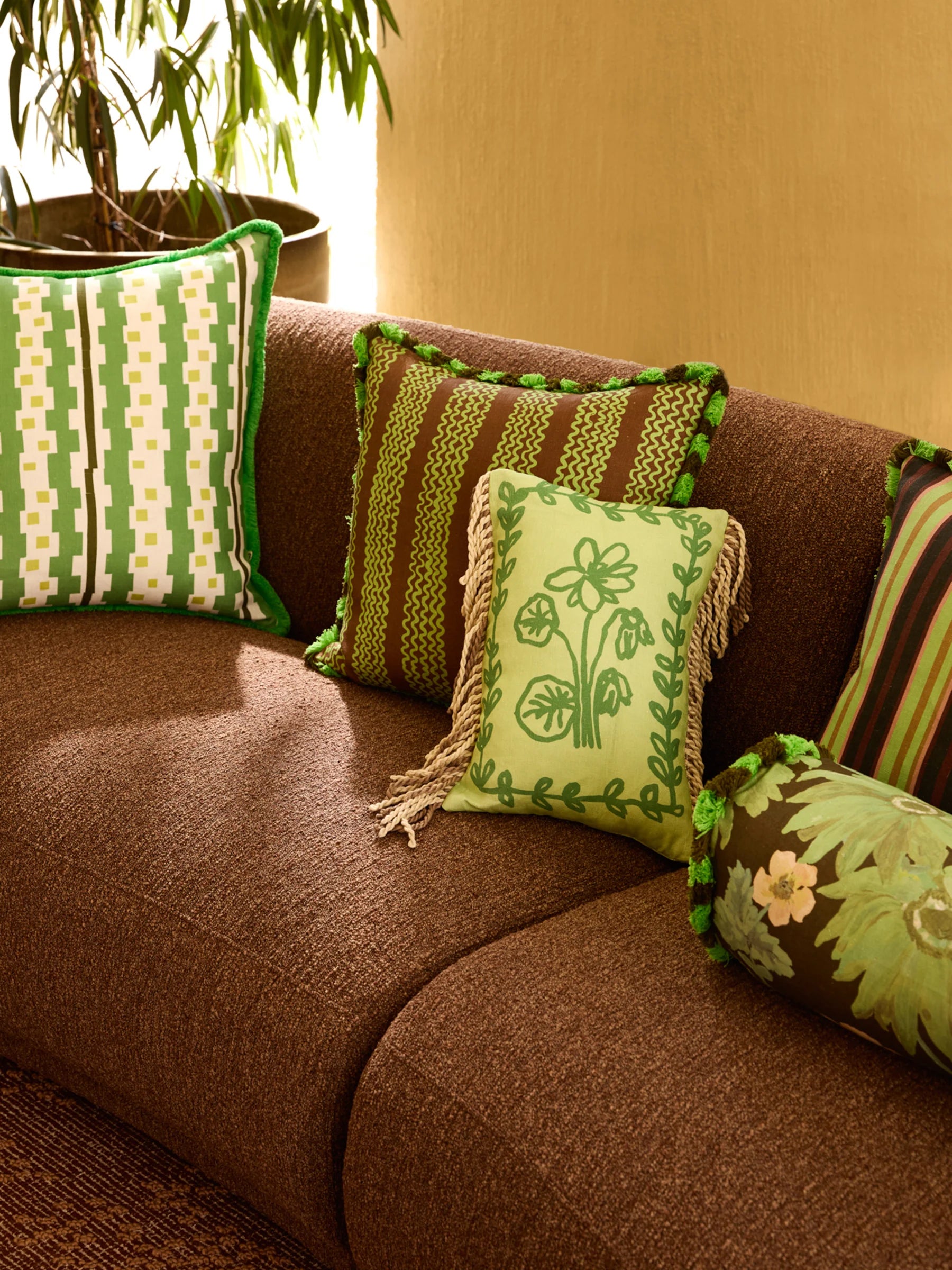 Bonnie & Neil Petra Green Cushion 40x30cm