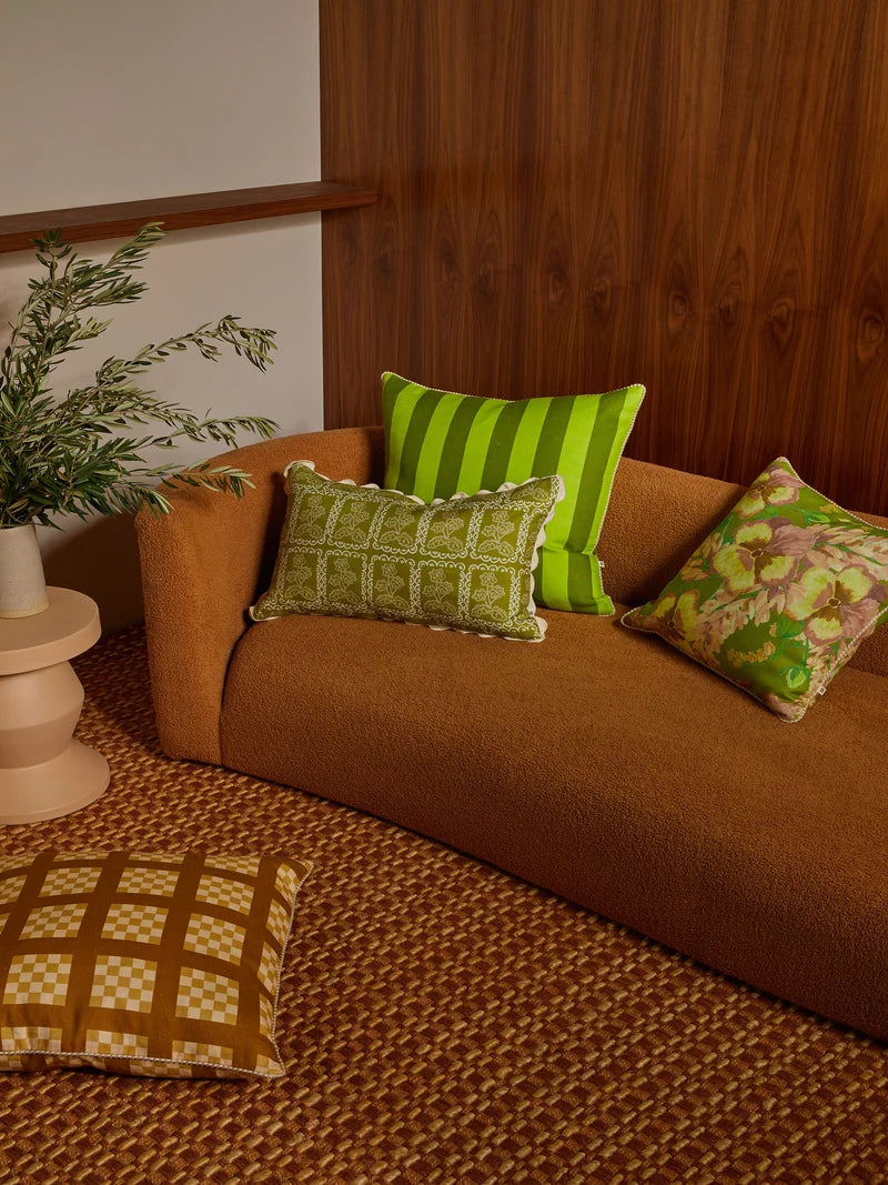 Bonnie & Neil Martine Cushion OLIVE 60 x 40cm