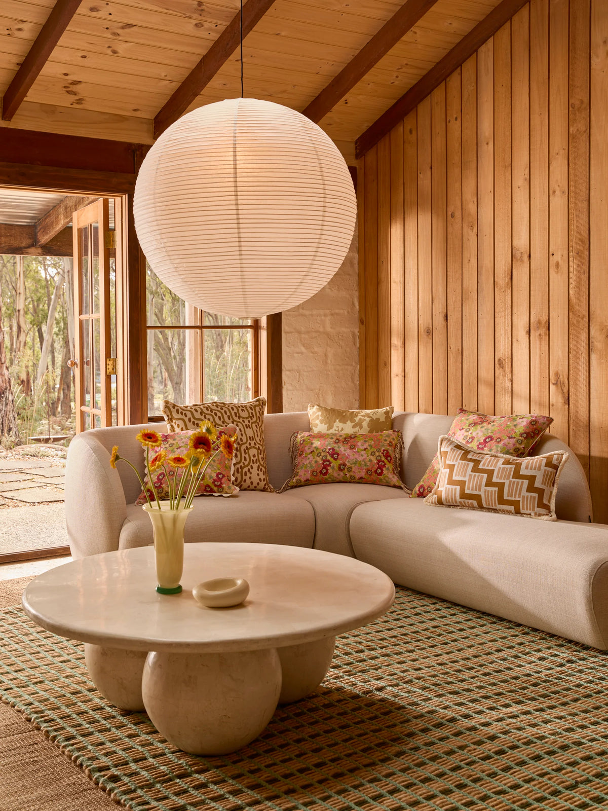 Bonnie & Neil Primrose Cushion SUNSET 60cm