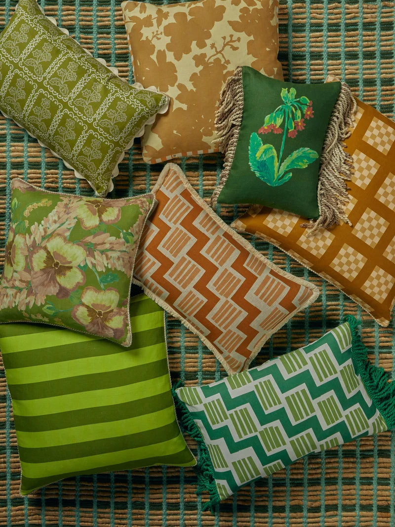 Bonnie & Neil Mountain Floral Cushion Citrine 50cm