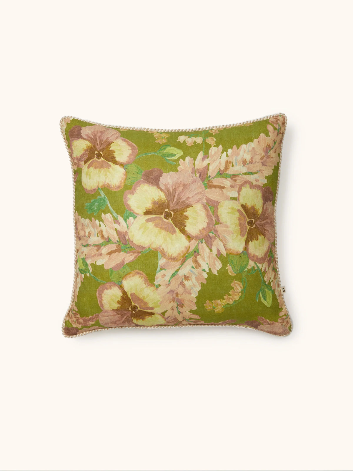Bonnie & Neil Mountain Floral Cushion Citrine 50cm