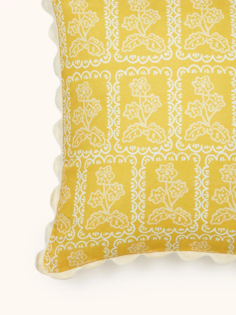 Bonnie & Neil Martine Stripe Cushion Yellow 50cm