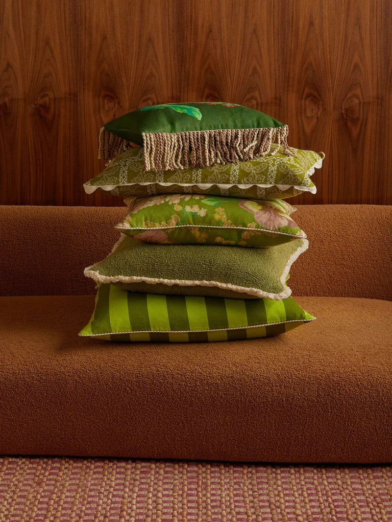 Bonnie & Neil Bold Stripe Cushion CITRON 60cm