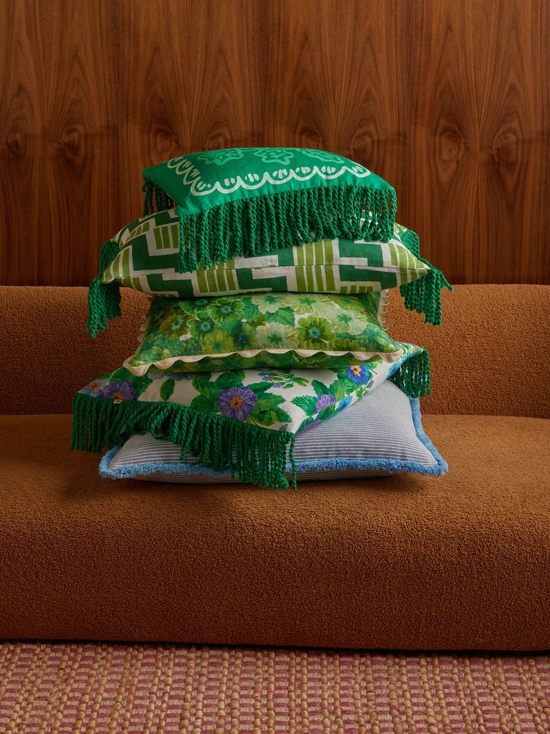 Bonnie & Neil Primrose Cushion Green 50cm