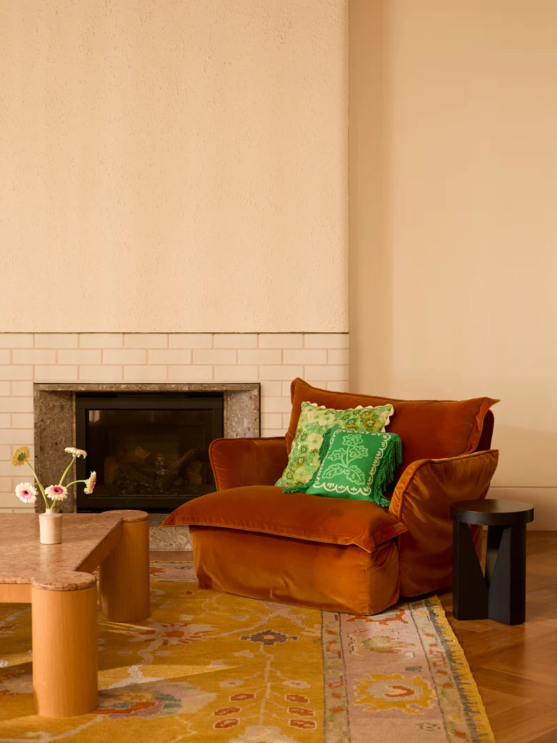 Bonnie & Neil Primrose Cushion Green 50cm