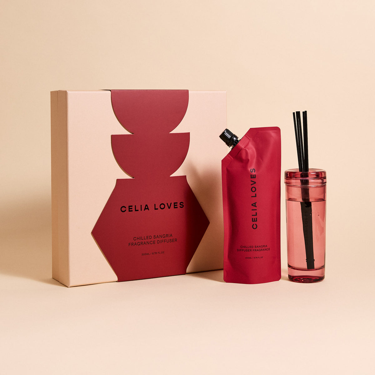CELIA LOVES 200ml Diffuser Set CHILLED SANGRIA