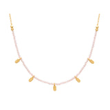 MURKANI Rose Quartz Choker GOLD