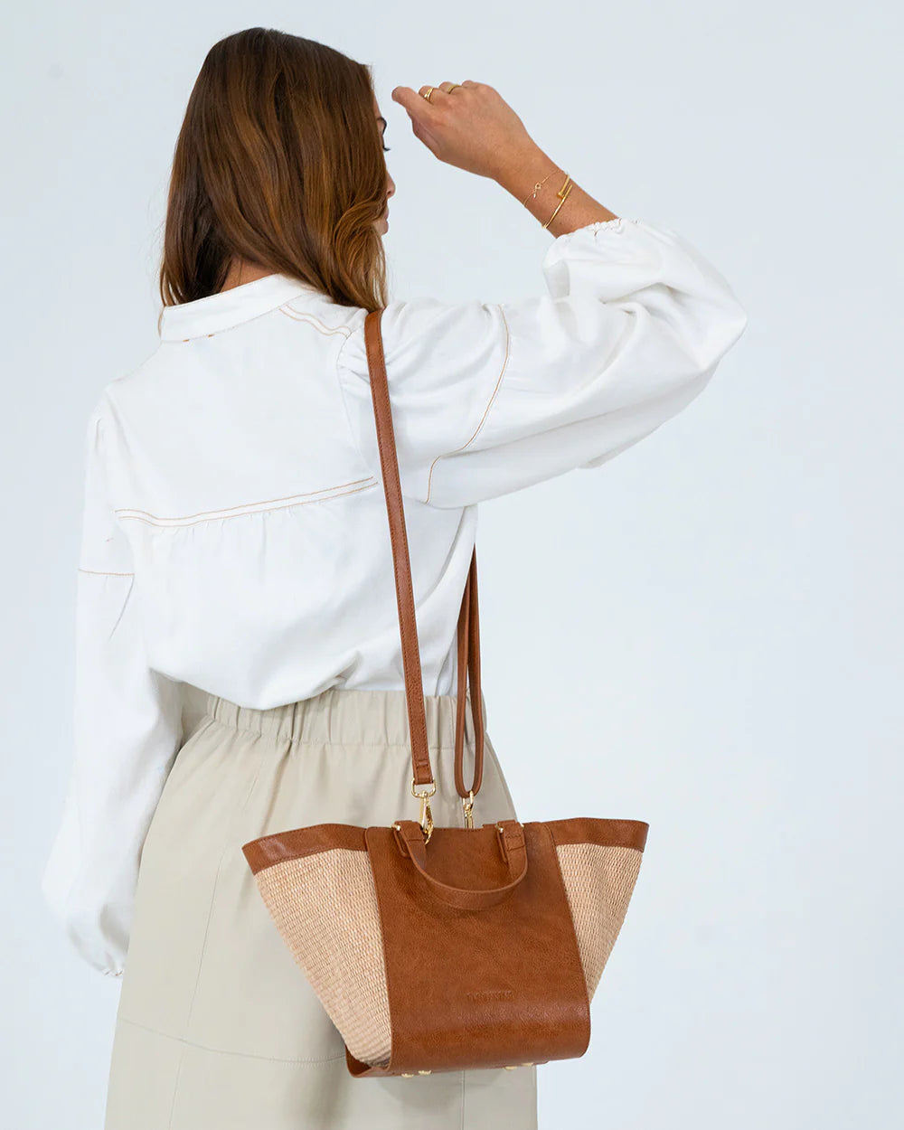 Elms & King Carnegie Tote TAN / NATURAL WEAVE
