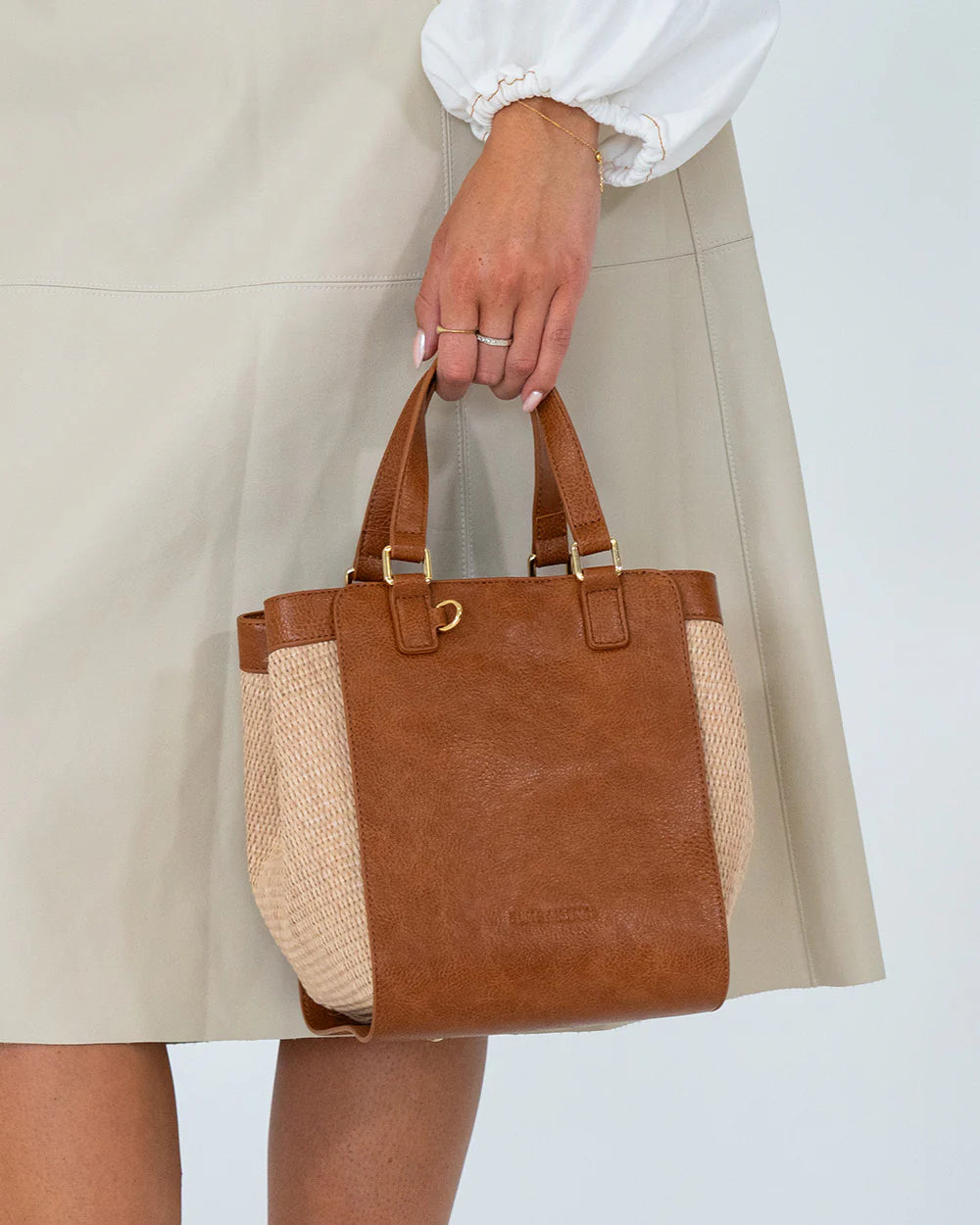 Elms & King Carnegie Tote TAN / NATURAL WEAVE