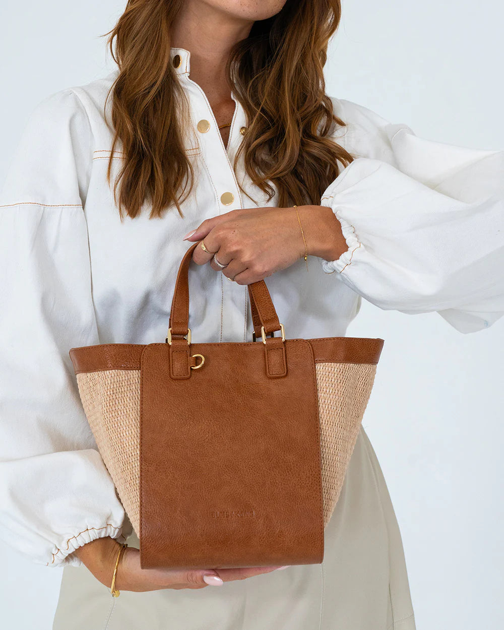 Elms & King Carnegie Tote TAN / NATURAL WEAVE
