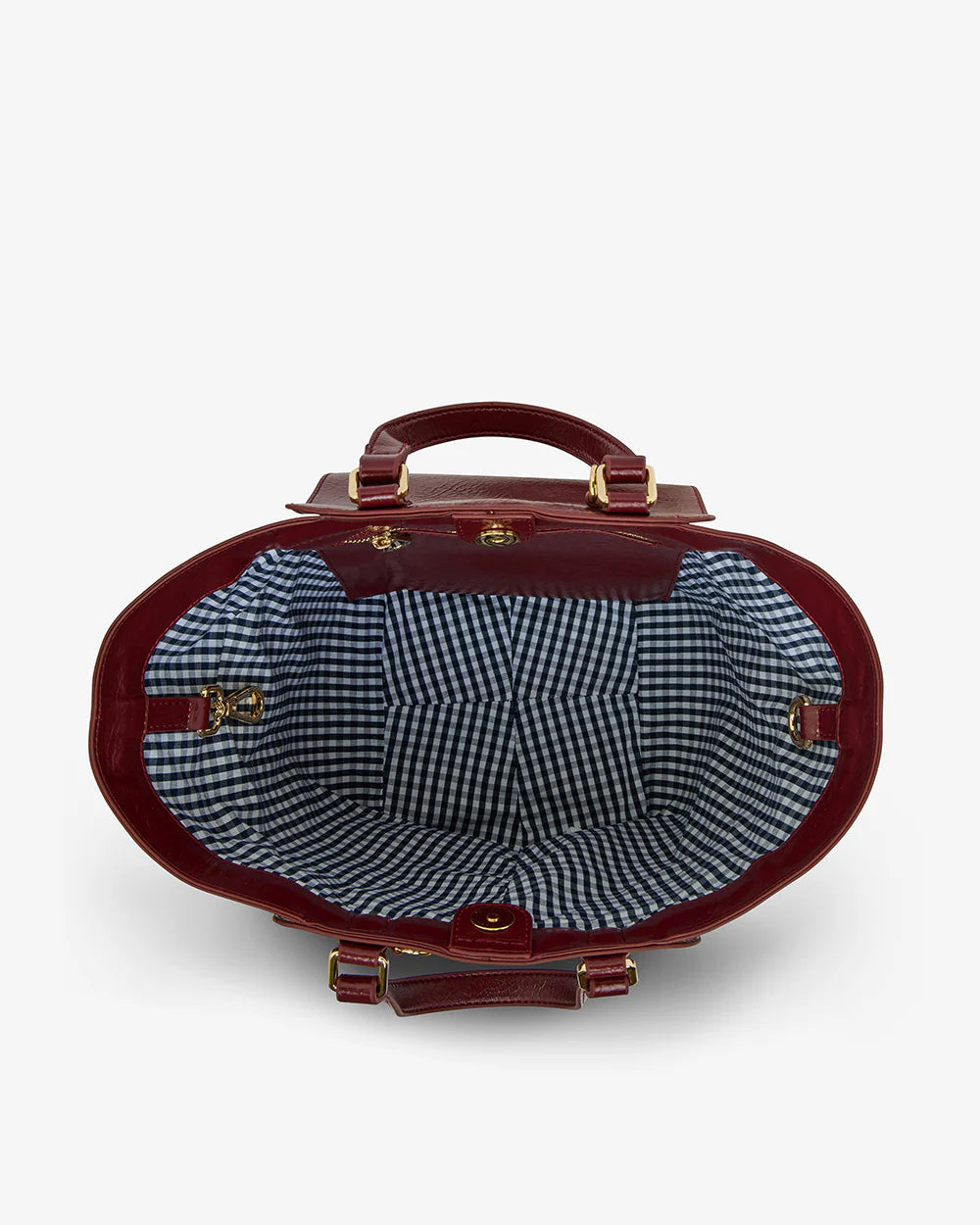 Elms & King Carnegie Tote BURGUNDY / COCO WEAVE