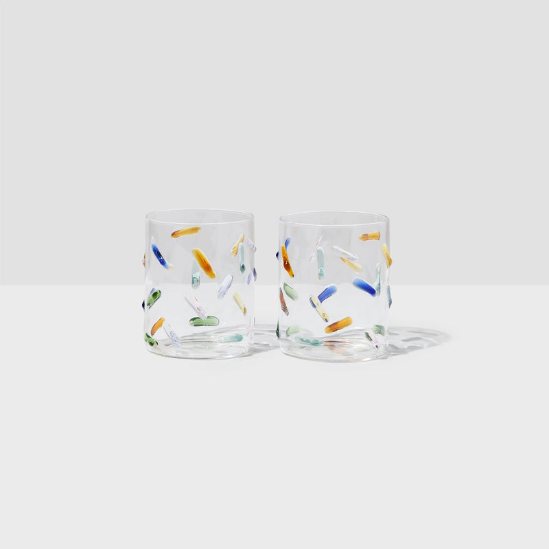 FAZEEK Confetti Glasses Set of 2