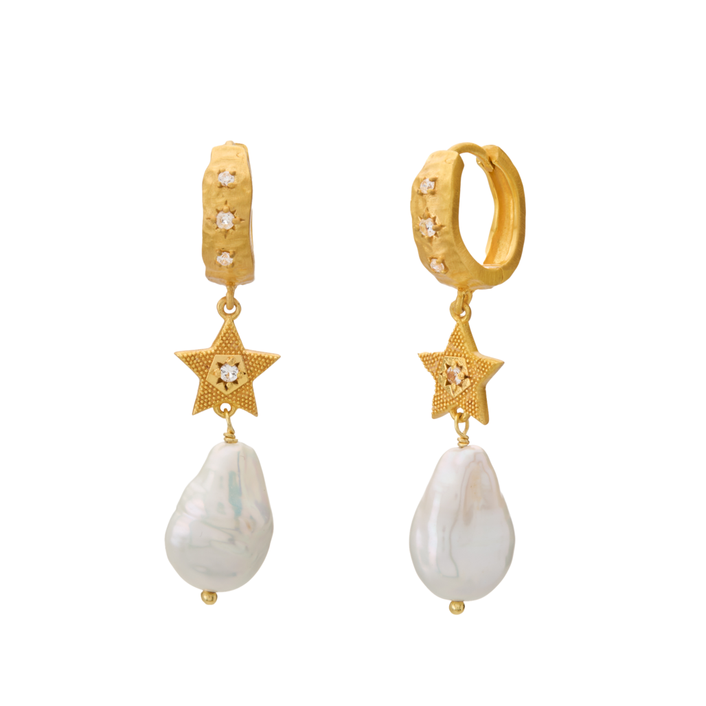 MURKANI Cosmic Love Long Star Earring GOLD