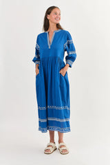 NAMASTAI Midi Cotton Dress SURF