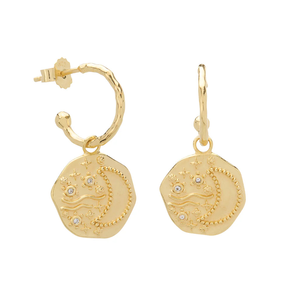 MURKANI Night Sky Hoop Earrings GOLD