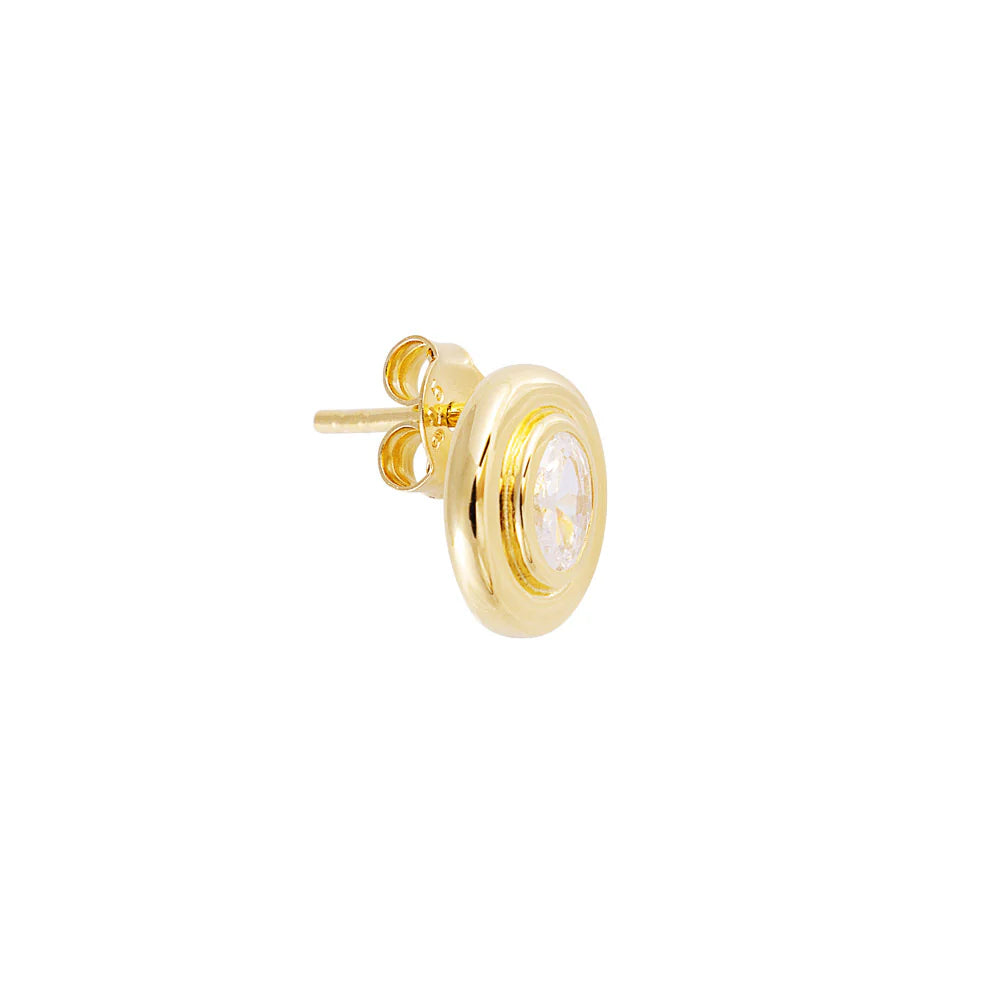 FAIRLEY Bezel Set Oval Studs