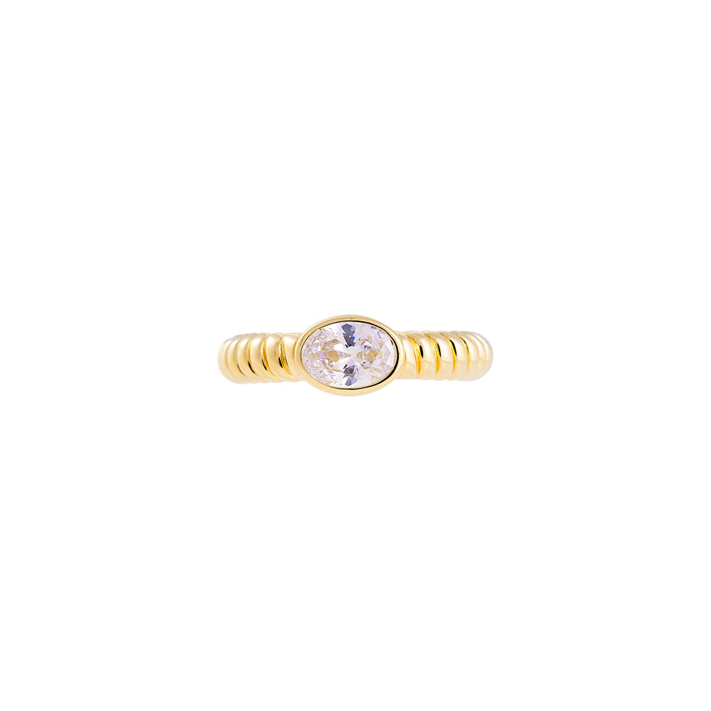 FAIRLEY Oval Croissant Ring